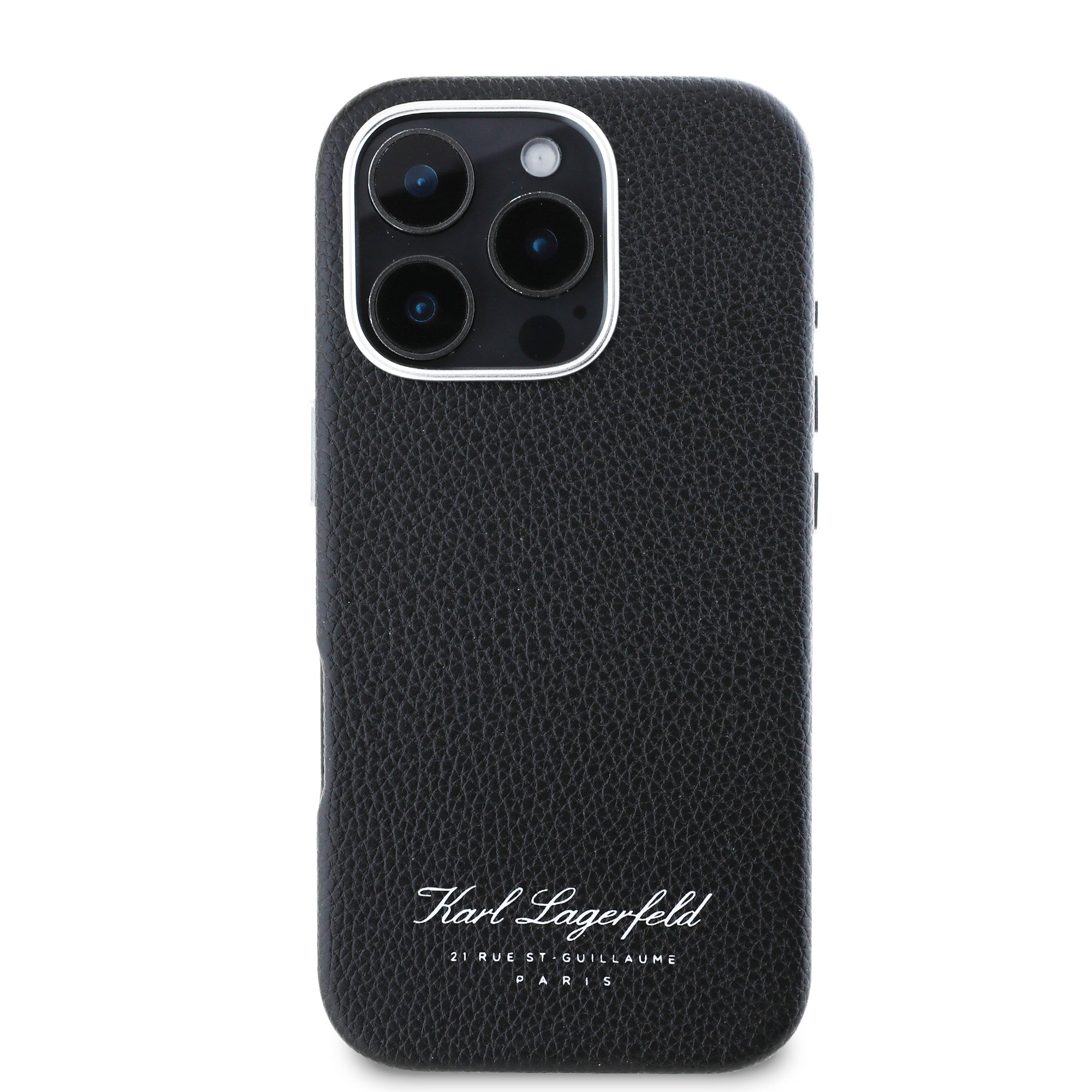Karl Lagerfeld “Rue St.Guillaume Logo Collection” Θήκη προστασίας από σιλικόνη – iPhone 16 Pro Max (Μαύρο – KLHCP16XPGWCMKHK)