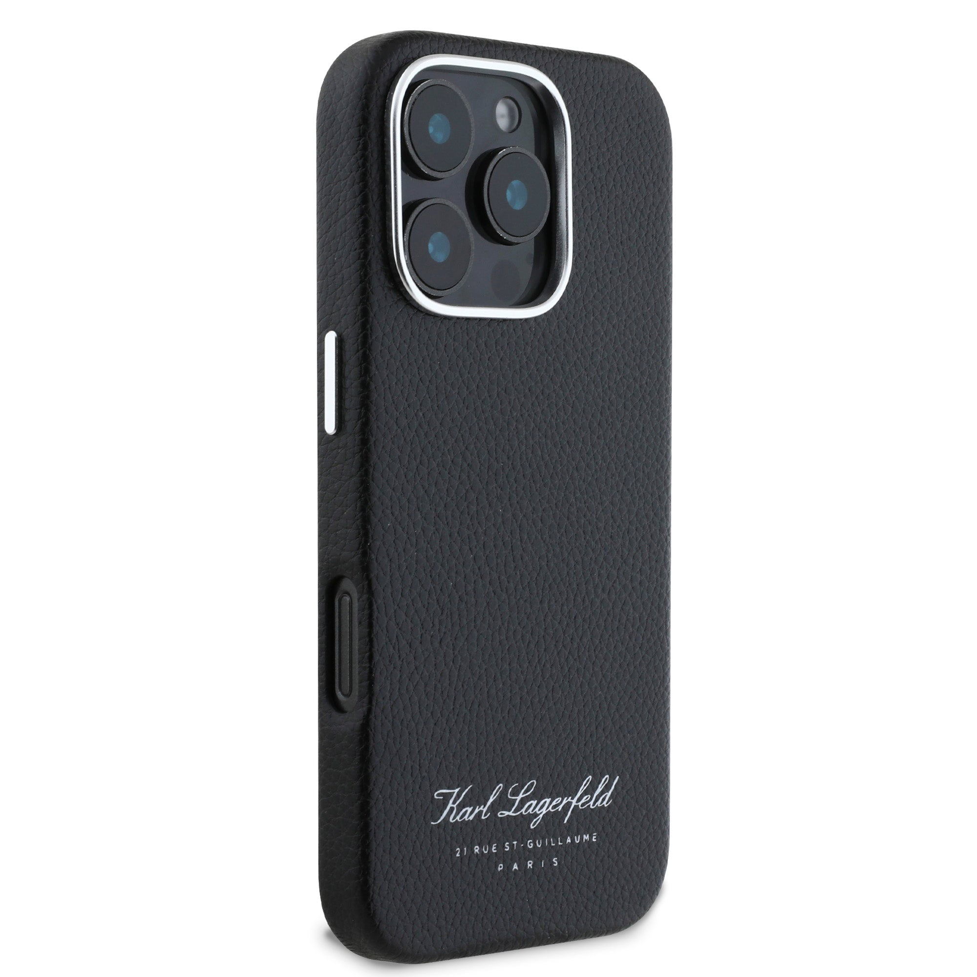 Karl Lagerfeld “Rue St.Guillaume Logo Collection” Θήκη προστασίας από σιλικόνη – iPhone 16 Pro Max (Μαύρο – KLHCP16XPGWCMKHK)