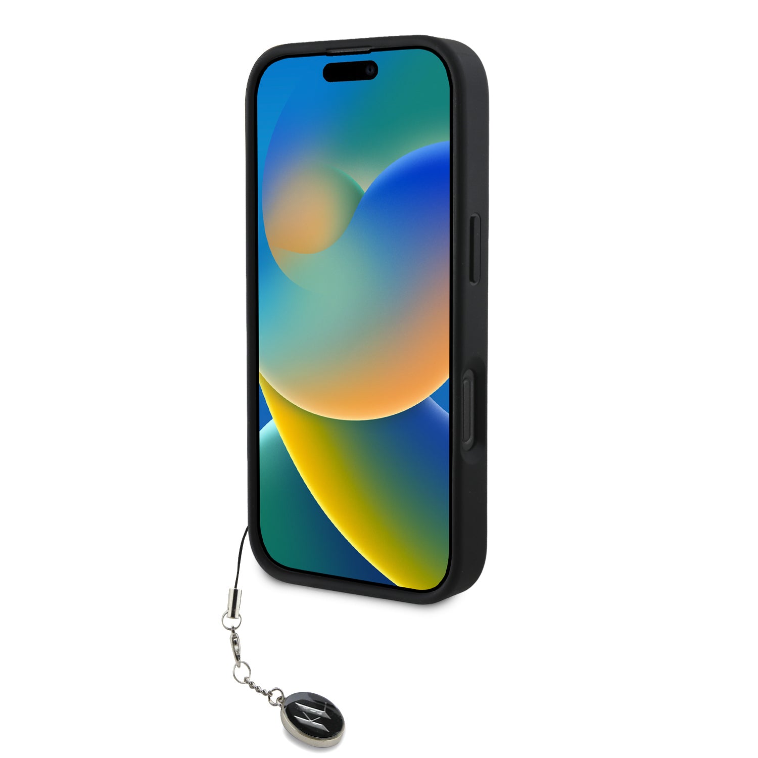 Karl Lagerfeld “Rhinestones and Charm” Θήκη προστασίας από για iPhone 16 Pro Max με κρεμαστό στολίδι (Μαύρο – KLHCP16XPSAKDGCK)