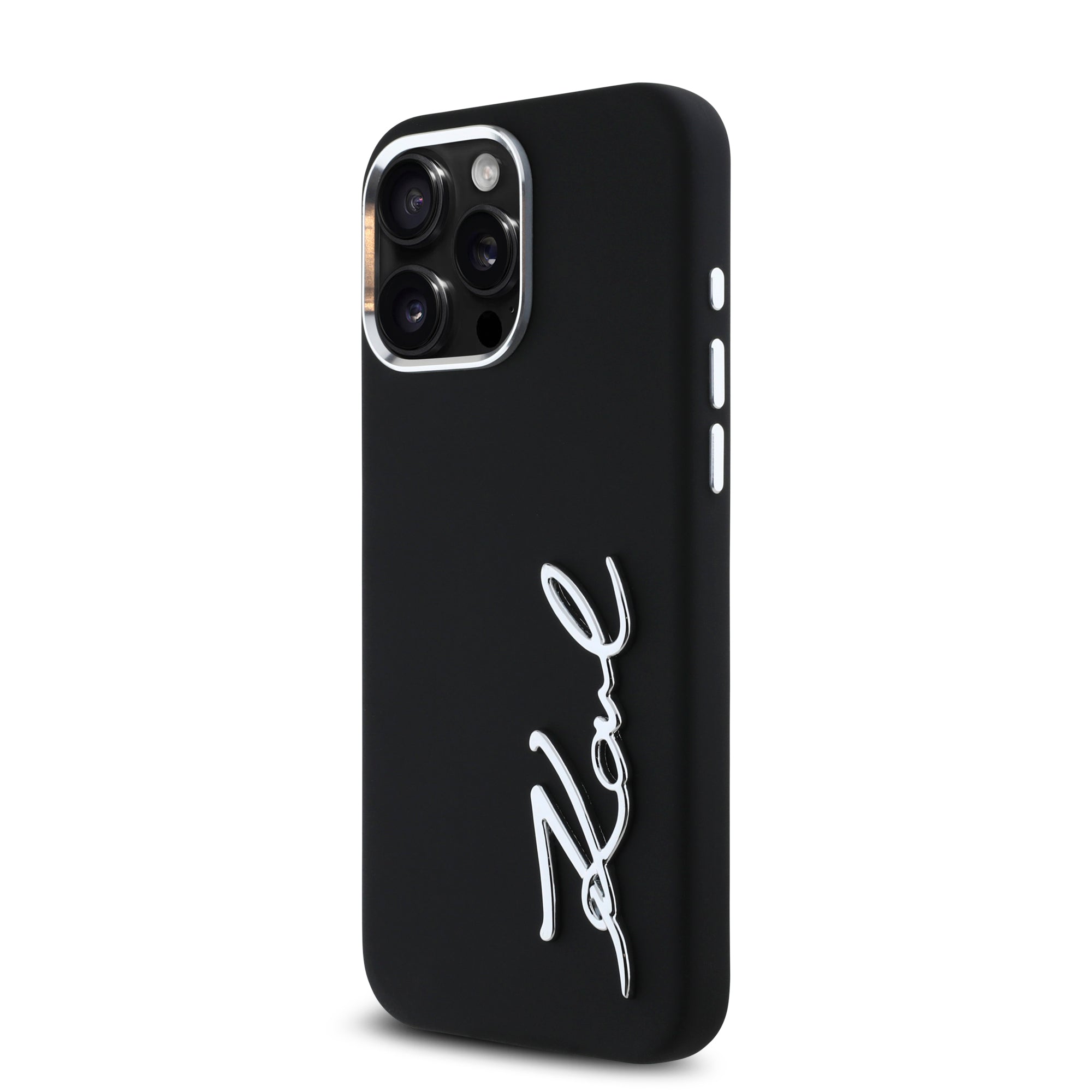 Karl Lagerfeld “Signature Metal Logo Collection” Hard Case Θήκη προστασίας από σιλικόνη – iPhone 16 Pro Max (Μαύρο – KLHCP16XSCMSMVK)