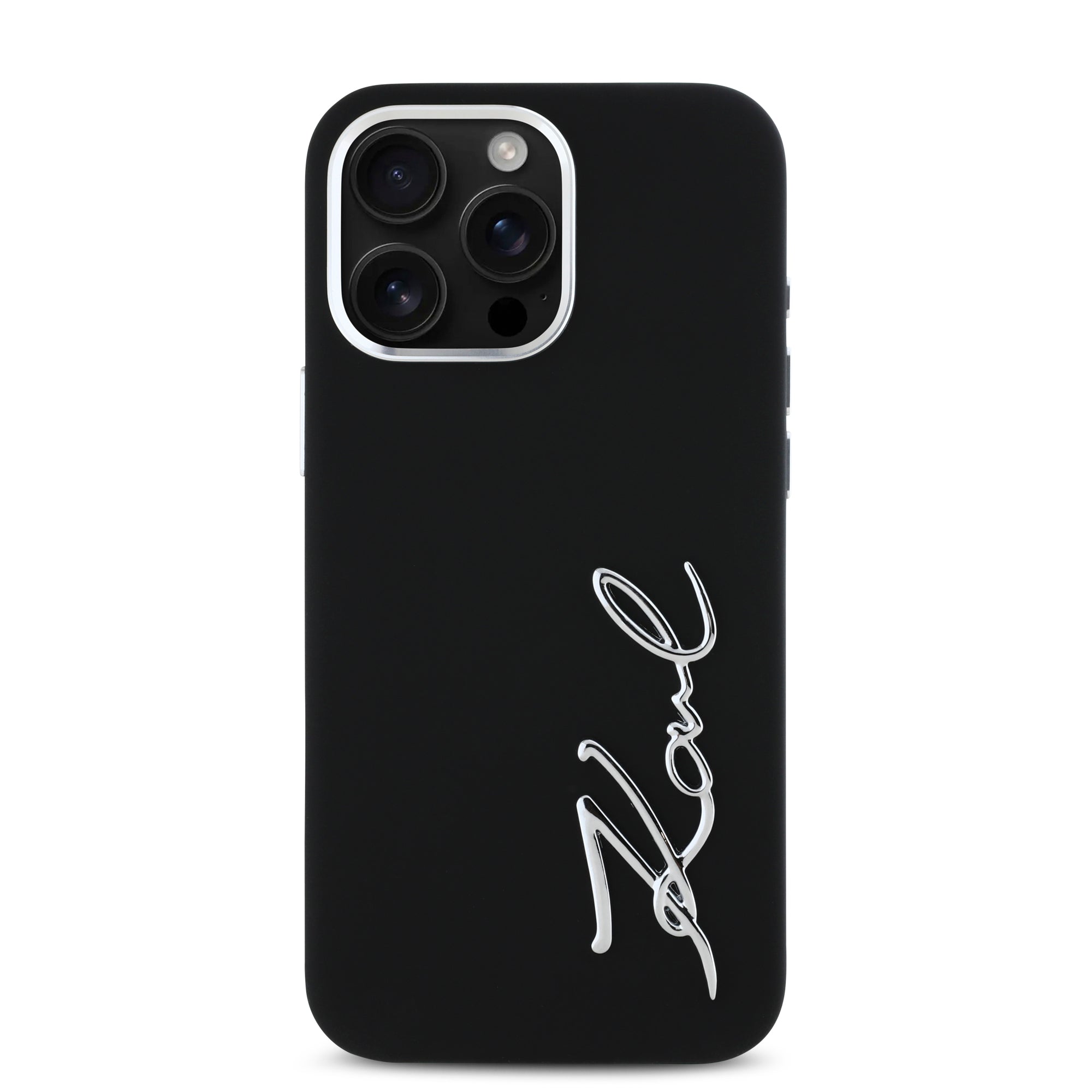 Karl Lagerfeld “Signature Metal Logo Collection” Hard Case Θήκη προστασίας από σιλικόνη – iPhone 16 Pro Max (Μαύρο – KLHCP16XSCMSMVK)