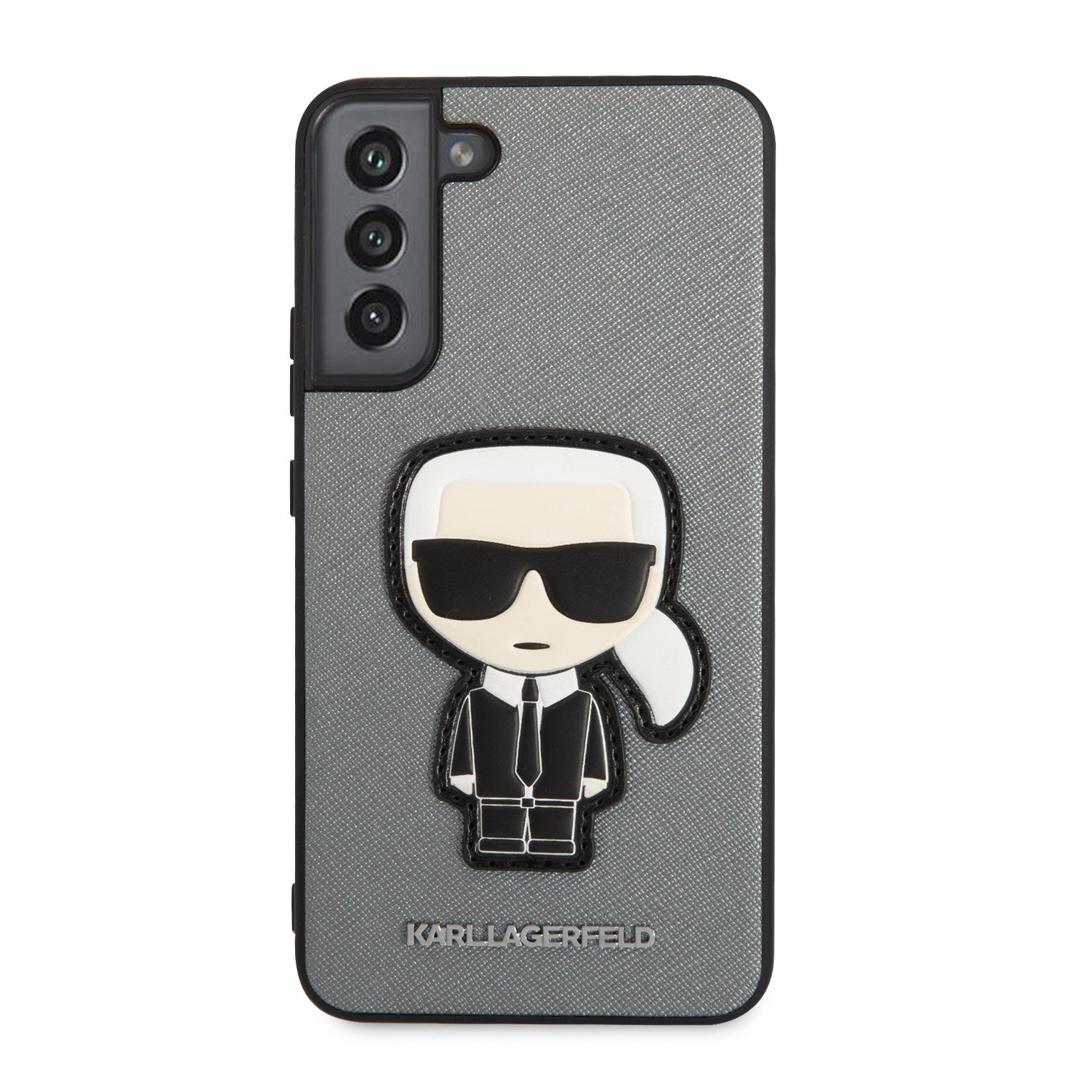 Karl Lagerfeld Ikonik Patch Saffiano Hard Case Θήκη προστασίας από δερματίνη – Samsung Galaxy S22 Plus (γκρι – KLHCS22MOKPG)