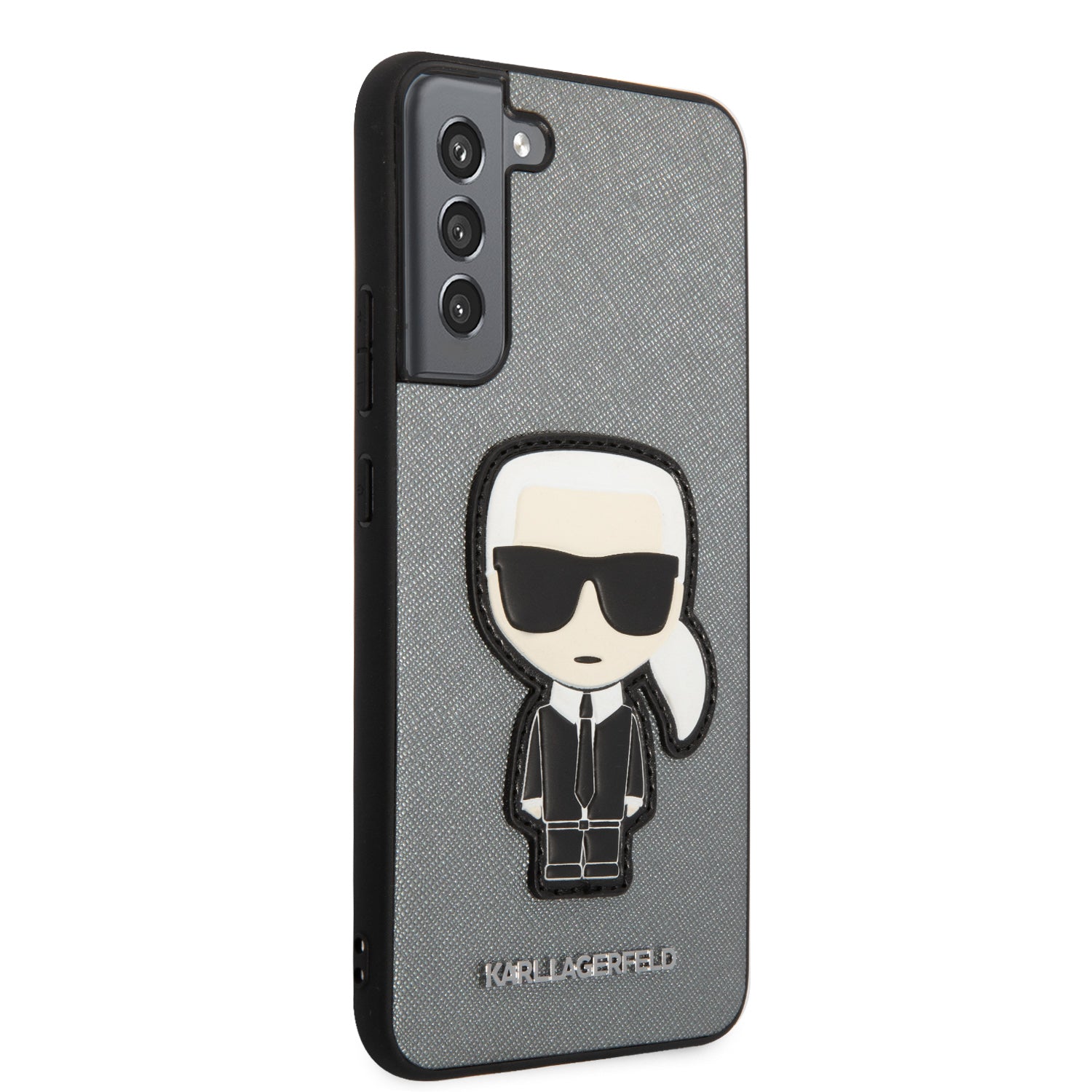 Karl Lagerfeld Ikonik Patch Saffiano Hard Case Θήκη προστασίας από δερματίνη – Samsung Galaxy S22 Plus (γκρι – KLHCS22MOKPG)