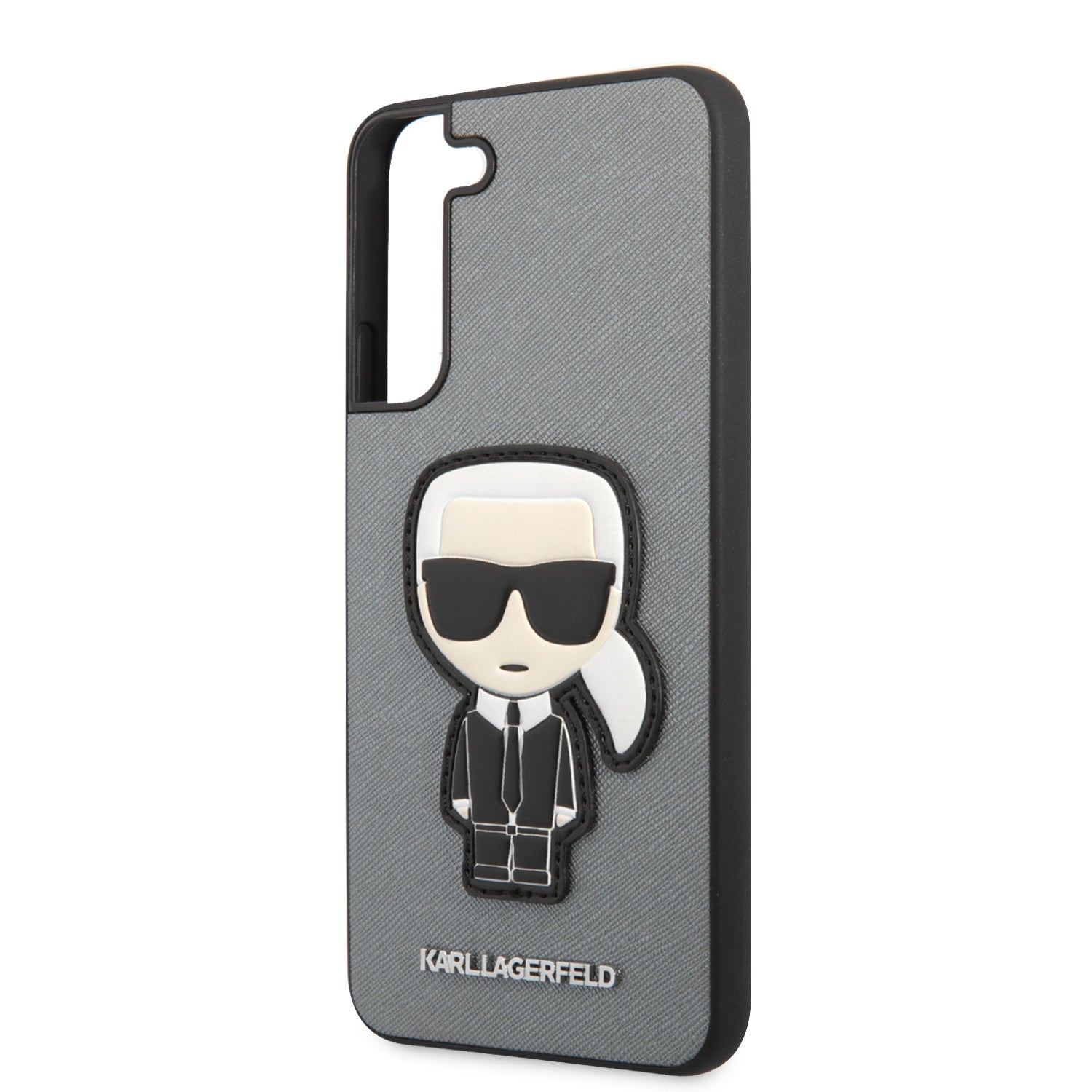 Karl Lagerfeld Ikonik Patch Saffiano Hard Case Θήκη προστασίας από δερματίνη – Samsung Galaxy S22 Plus (γκρι – KLHCS22MOKPG)