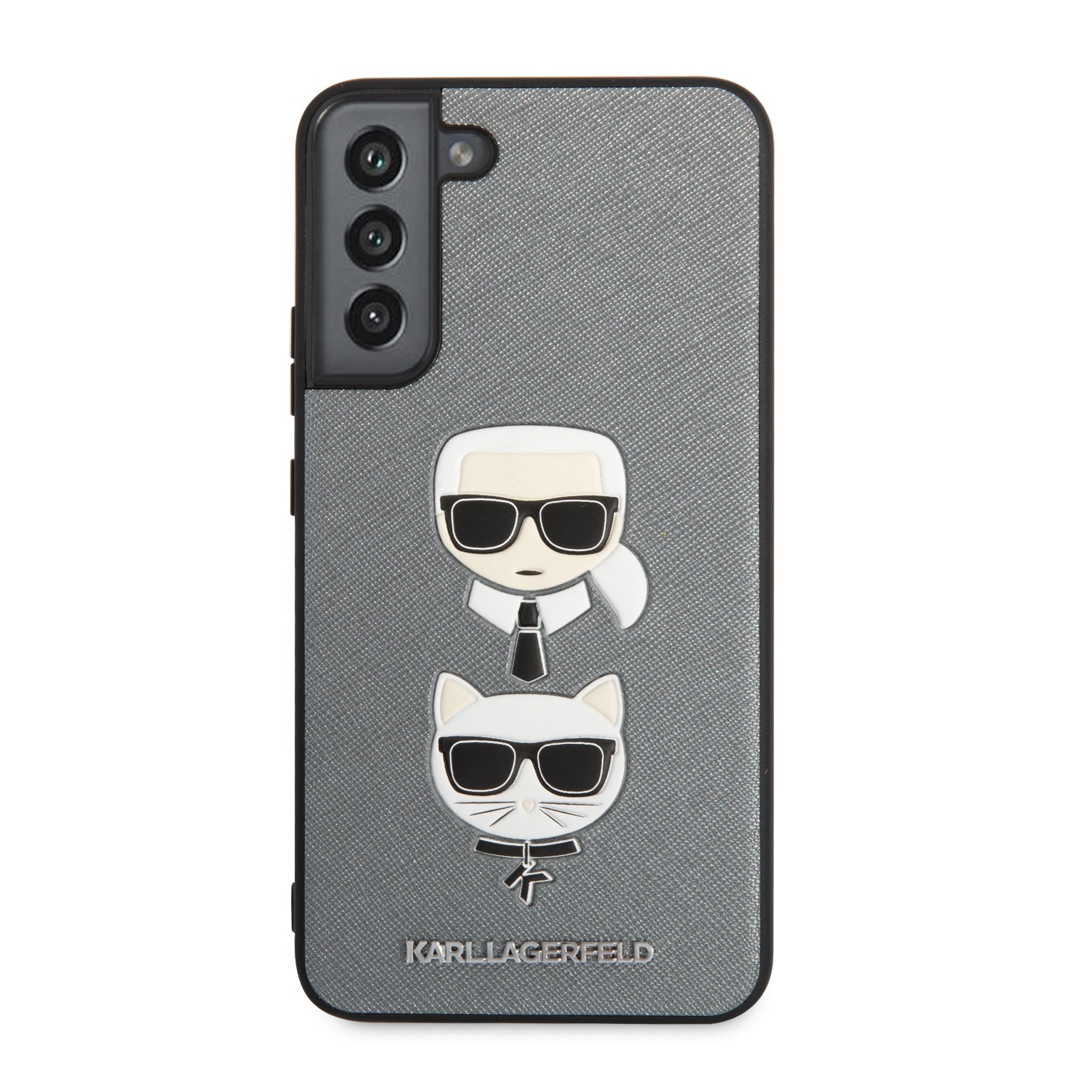 Karl Lagerfeld Ikonik Patch Saffiano Hard Case Θήκη προστασίας από δερματίνη – Samsung Galaxy S22 Plus (ασημί – KLHCS22MSAKICKCSL)