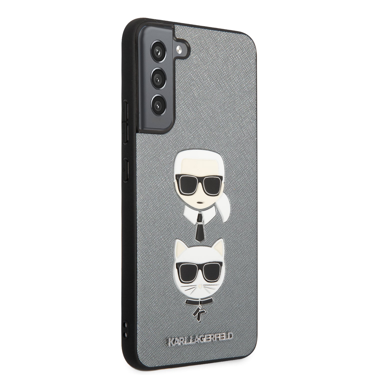 Karl Lagerfeld Ikonik Patch Saffiano Hard Case Θήκη προστασίας από δερματίνη – Samsung Galaxy S22 Plus (ασημί – KLHCS22MSAKICKCSL)