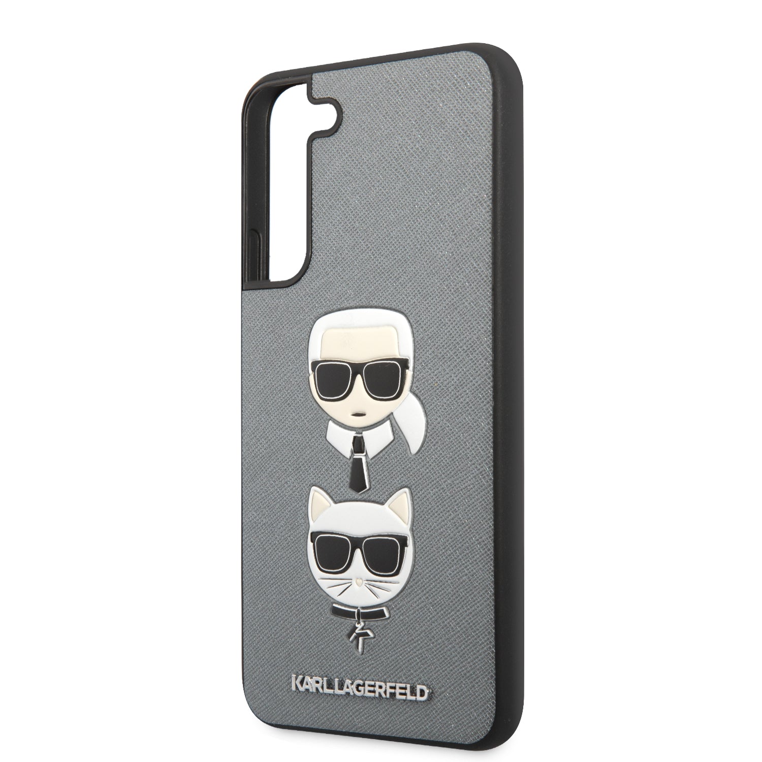 Karl Lagerfeld Ikonik Patch Saffiano Hard Case Θήκη προστασίας από δερματίνη – Samsung Galaxy S22 Plus (ασημί – KLHCS22MSAKICKCSL)