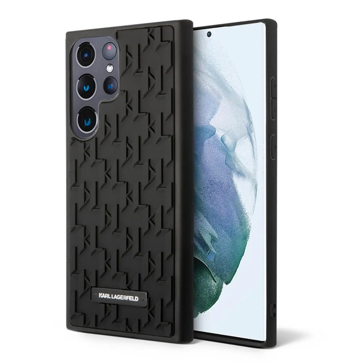 Karl Lagerfeld Monogram Stripe Back Cover Pu Leather Case Θήκη Προστασίας Απο Δερματινη – S23 Ultra S918 (μαυρο – Klhcs23lrupklpk) – PhoneBazaar
