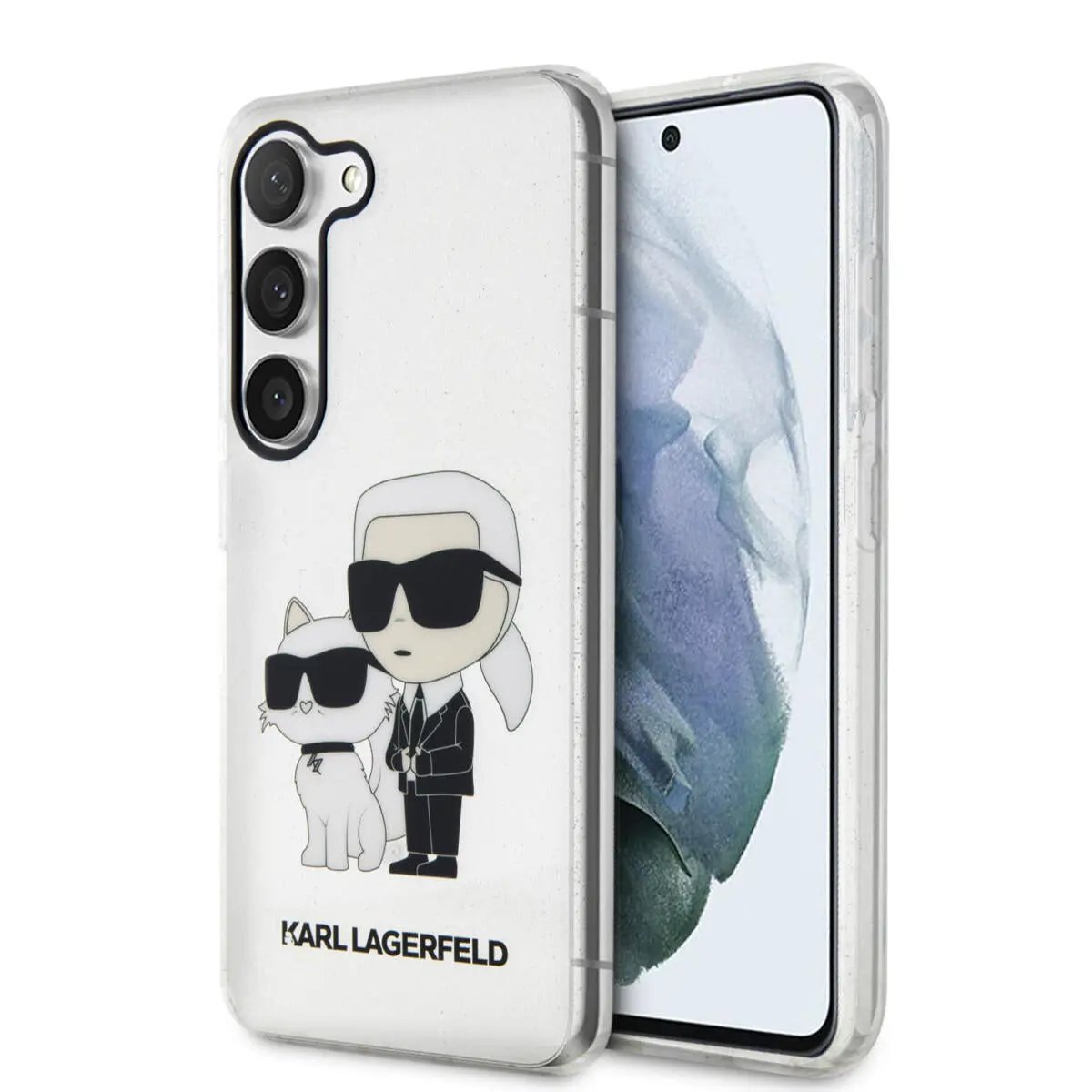 Karl Lagerfeld Transpared Case Karl+Choupette- Θήκη προστασίας απο σιλικόνη -Samsung Galaxy S23 S911 (Clear/Glitter) – PhoneBazaar