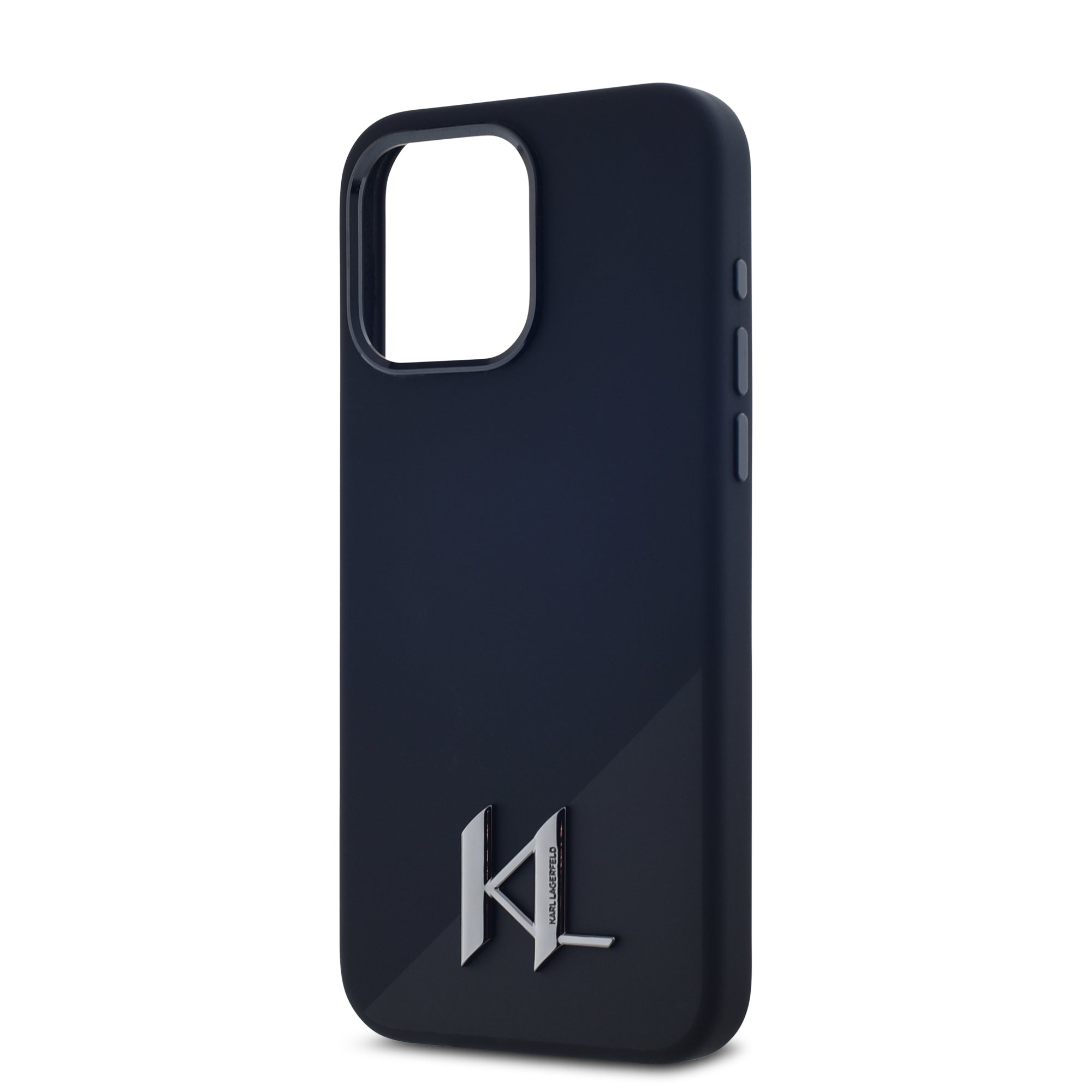 Karl Lagerfeld MagSafe Initial Metal Logo Silicone Case Θήκη προστασίας από σιλικόνη – iPhone 15 Pro Max (Μαύρο – KLHMP15XSCMKMPCK)