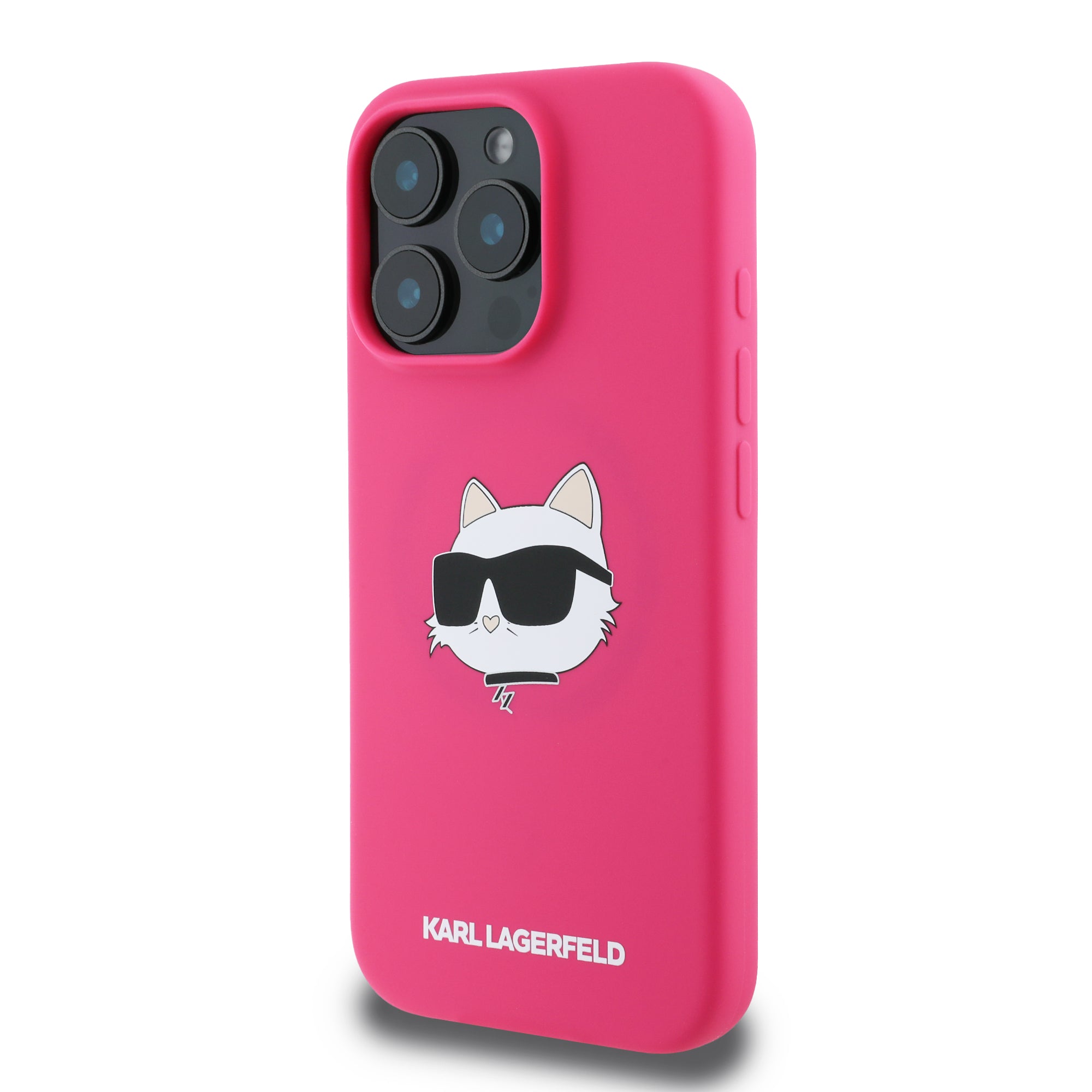 Karl Lagerfeld Magsafe Silicone Case "Choupette's Head" Θήκη προστασίας από σιλικόνη – iPhone 16 Pro (Fuchsia – KLHMP16LSCHPPLF)