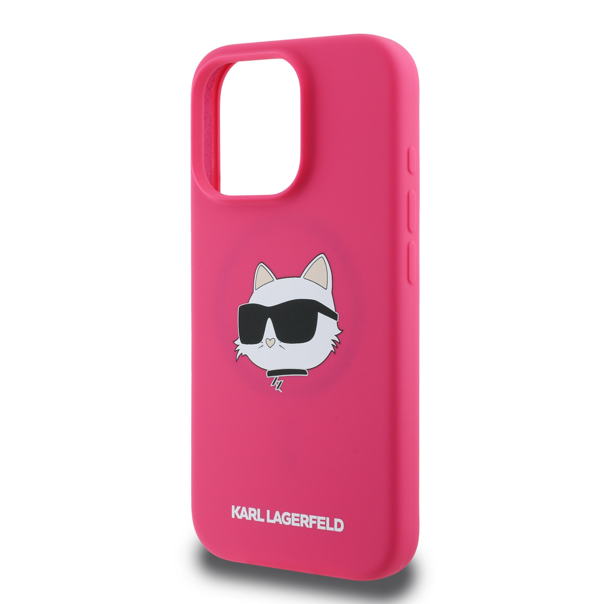 Karl Lagerfeld Magsafe Silicone Case "Choupette's Head" Θήκη προστασίας από σιλικόνη – iPhone 16 Pro (Fuchsia – KLHMP16LSCHPPLF)