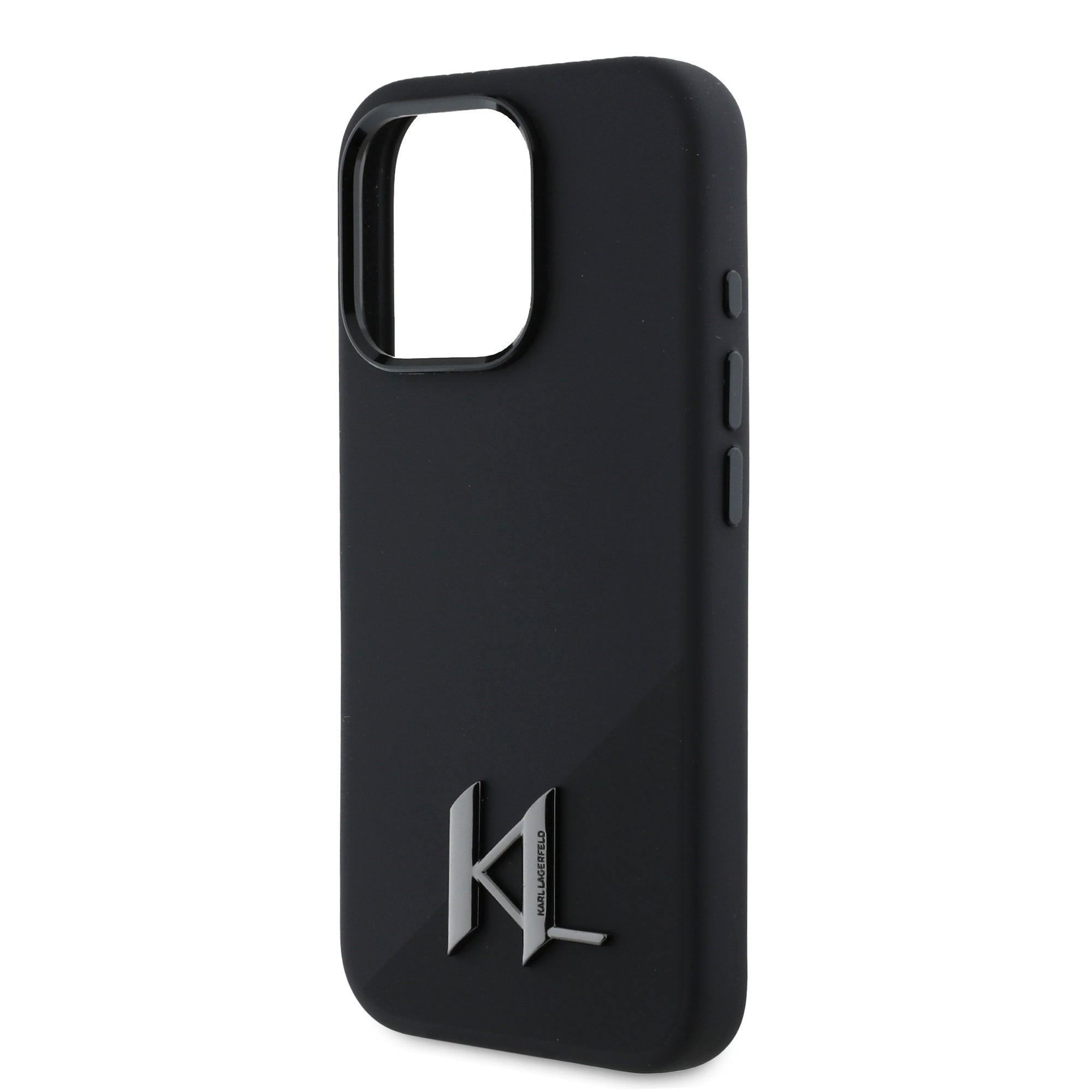 Karl Lagerfeld MagSafe Shadow Metal Initial Logo Silicone Case Θήκη προστασίας από σιλικόνη – iPhone 16 Pro (Μαύρο – KLHMP16LSCMKMPCK)
