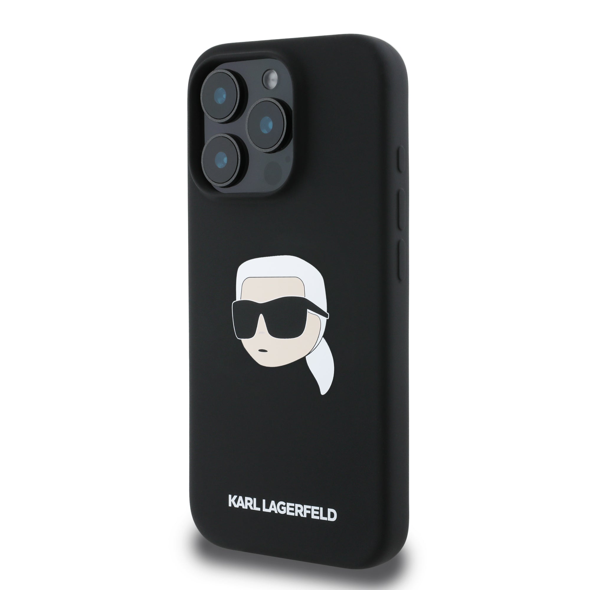 Karl Lagerfeld Magsafe Karl's Head Print Case Θήκη προστασίας από σιλικόνη – iPhone 16 Pro (Μαύρο – KLHMP16LSKHPPLK)