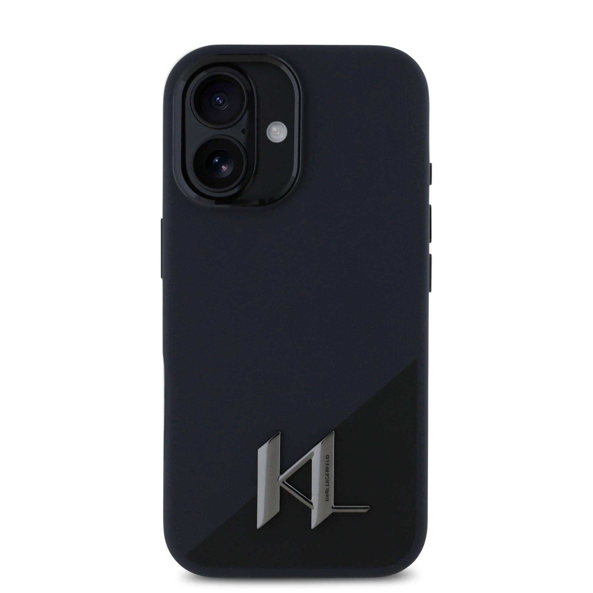 Karl Lagerfeld MagSafe Initial Metal Logo Silicone Case Θήκη προστασίας από σιλικόνη – iPhone 16 (Μαύρο – KLHMP16SSCMKMPCK)