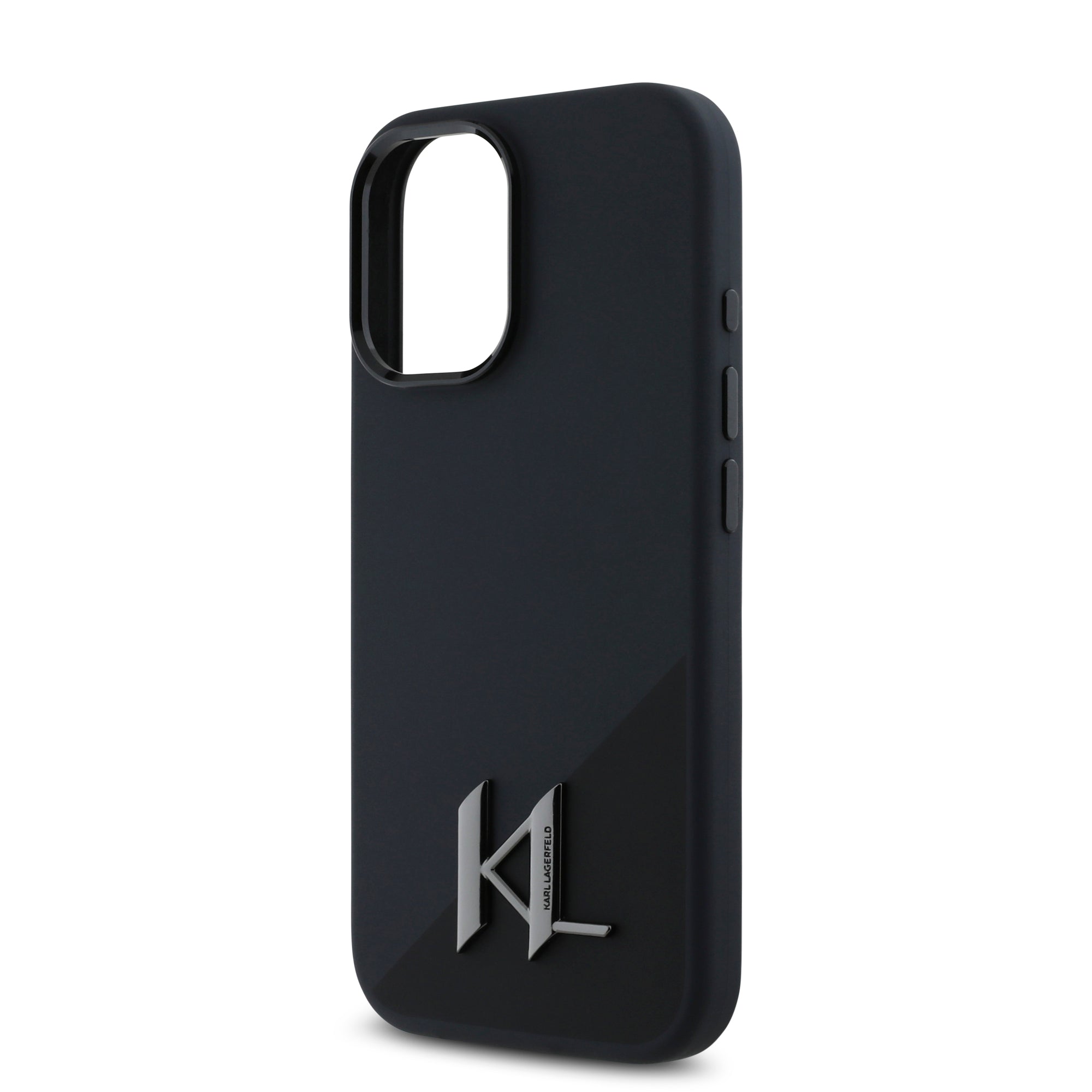 Karl Lagerfeld MagSafe Initial Metal Logo Silicone Case Θήκη προστασίας από σιλικόνη – iPhone 16 (Μαύρο – KLHMP16SSCMKMPCK)