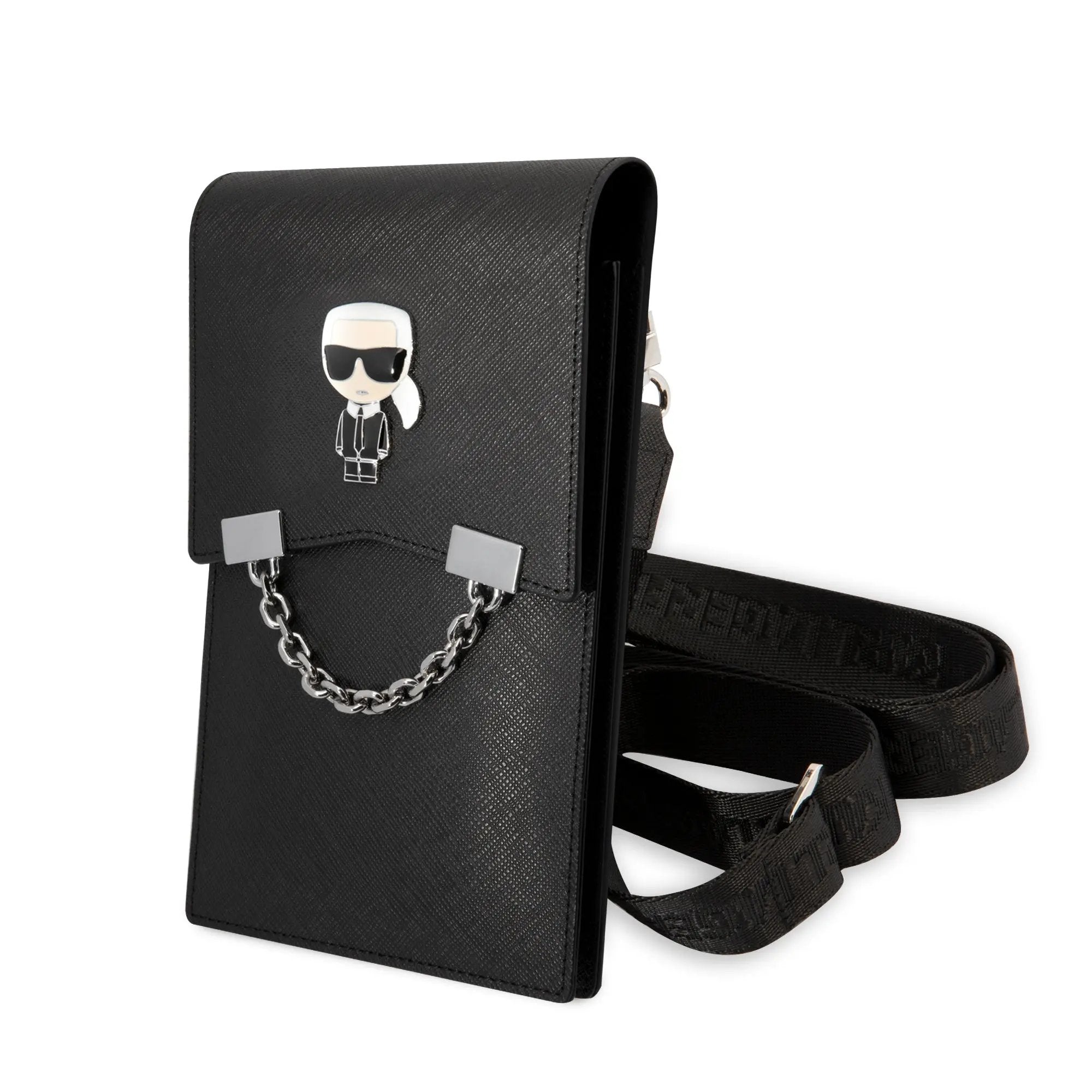 Karl Lagerfeld Wallet Ikonik Chain Bag Τσαντάκι clutch κατάλληλο για smartphone (Black για KLWBSAIPCK) – PhoneBazaar