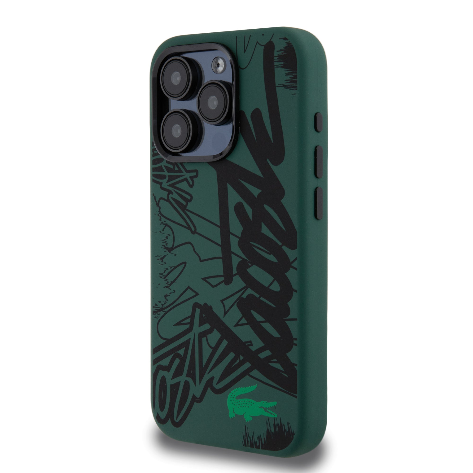 Lacoste Graffiti Hard Case Θήκη προστασίας από Liquid σιλικόνη για iPhone 15 Pro (Πράσινο/Μαύρο)