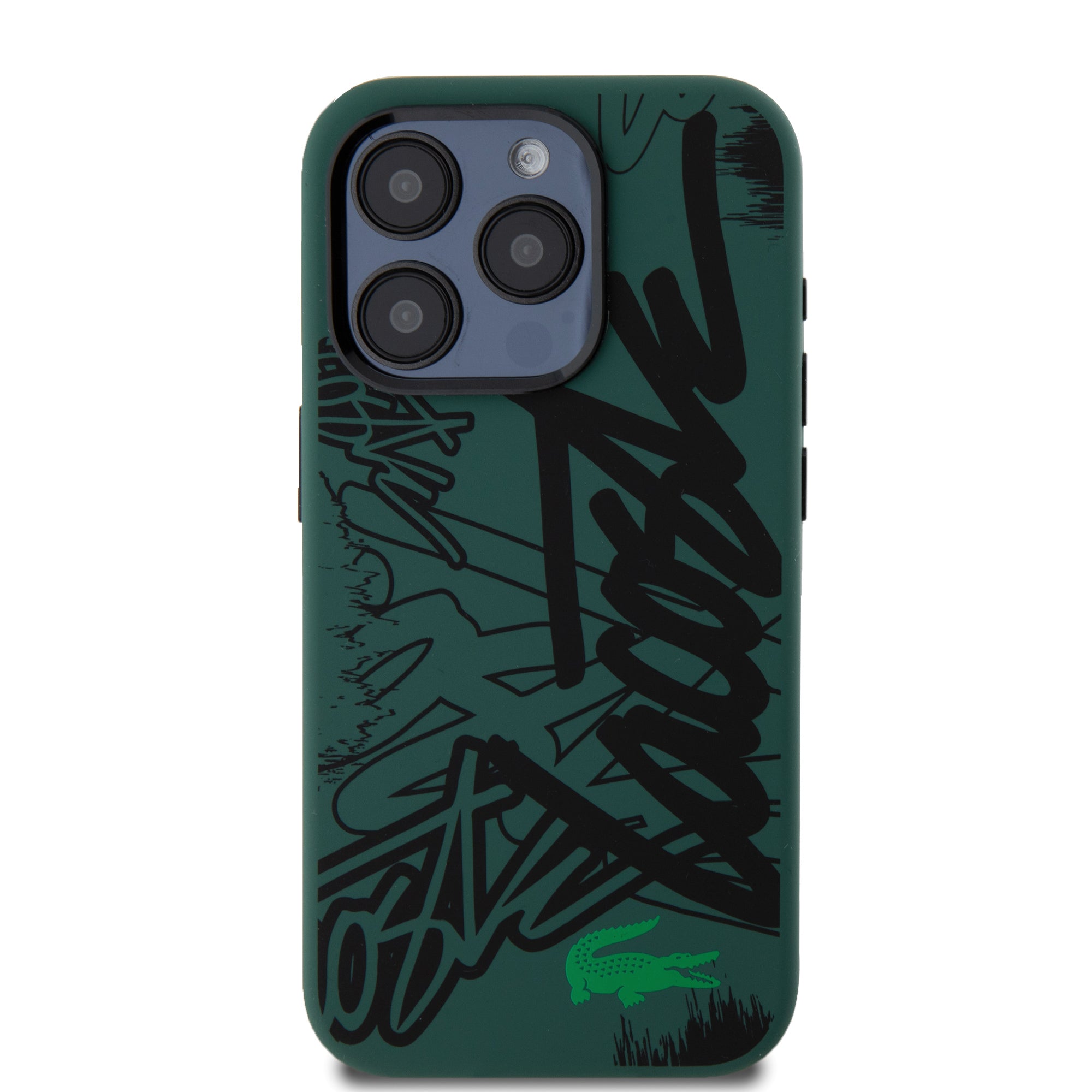 Lacoste Graffiti Hard Case Θήκη προστασίας από Liquid σιλικόνη για iPhone 15 Pro (Πράσινο/Μαύρο)