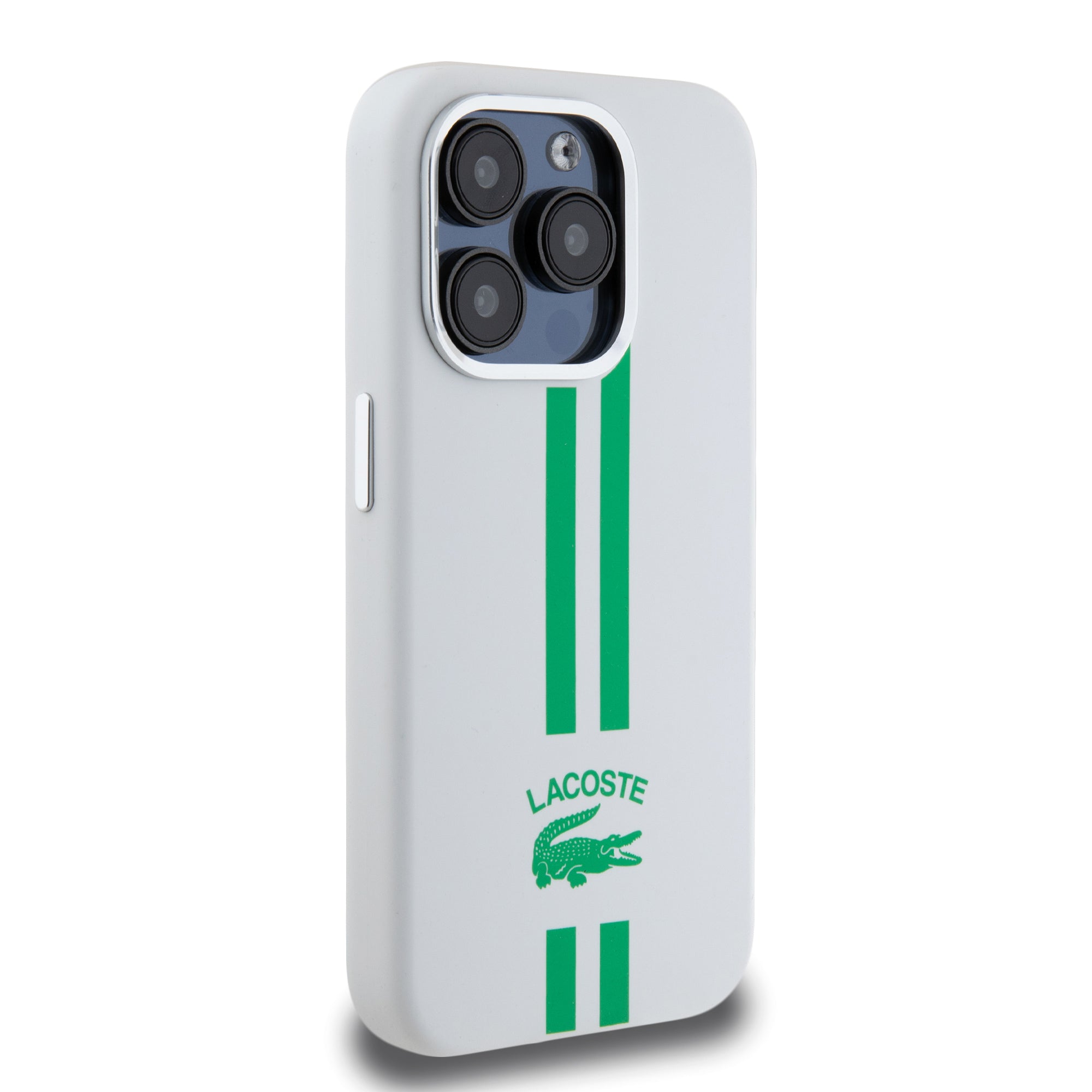 Lacoste Stripes Hard Case Θήκη προστασίας από Liquid σιλικόνη για iPhone 15 Pro (Πράσινο/Λευκό)