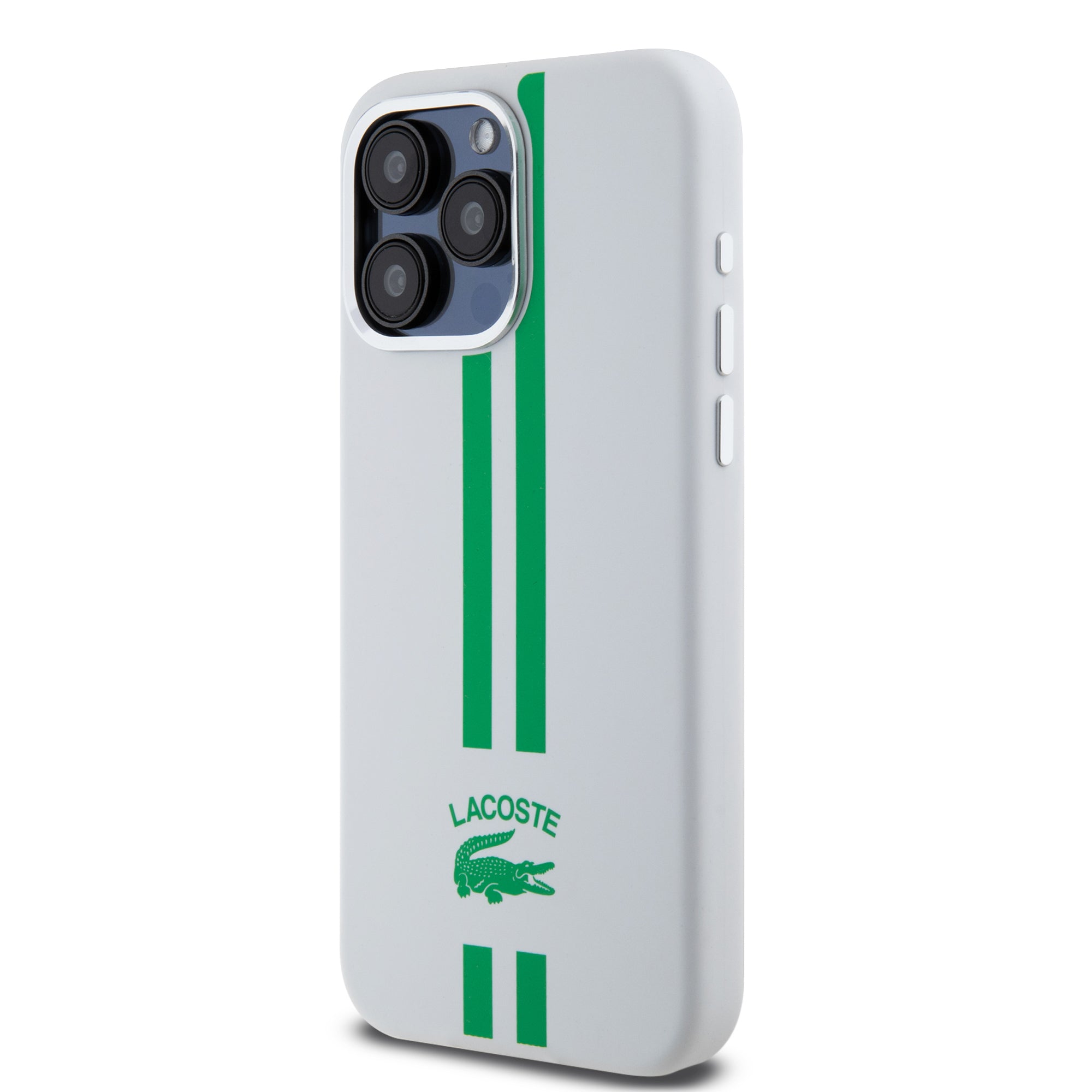 Lacoste Stripes Hard Case Θήκη προστασίας από Liquid σιλικόνη για iPhone 15 Pro Max (Πράσινο/Λευκό)