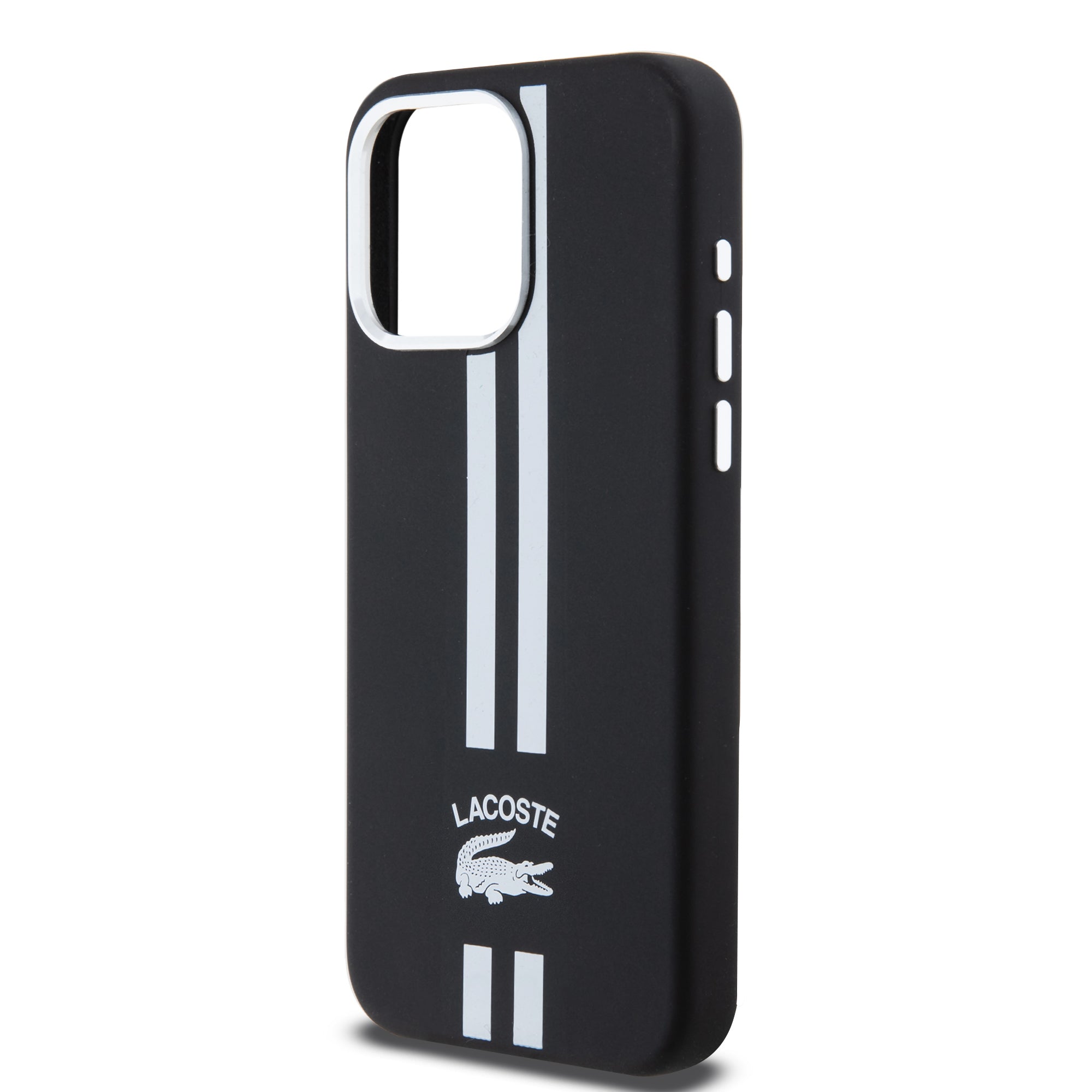 Lacoste Stripes Hard Case Θήκη προστασίας από Liquid σιλικόνη για iPhone 15 Pro Max (Λευκό)