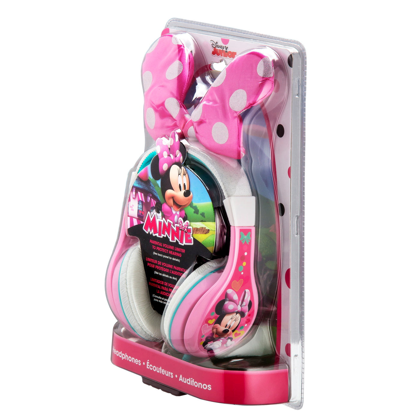 eKids Minnie Mouse Ενσύρματα Ακουστικά με ασφαλή μέγιστη ένταση ήχου για παιδιά και εφήβους (MM-140) (Ροζ/Λευκό)