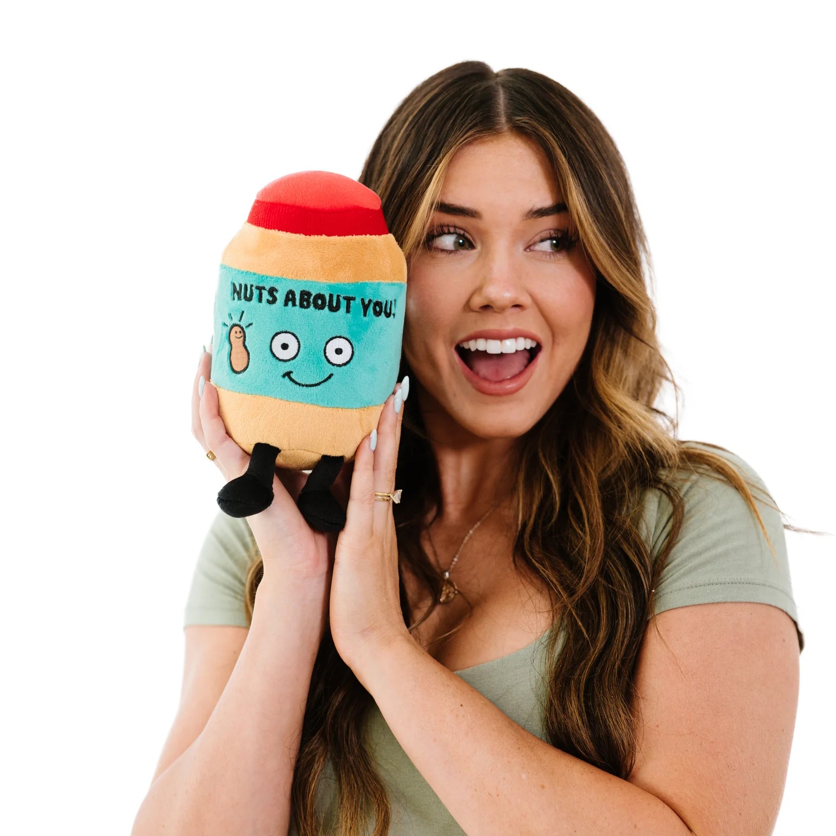Punchkins Plush Χαμογελαστό Βαζάκι Φυστικοβούτυρο Λούτρινο – "Nuts About You"