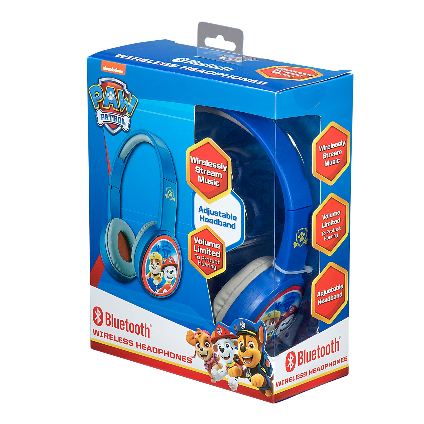 eKids Paw Patrol Ασύρματα Ακουστικά με ασφαλή μέγιστη ένταση ήχου για παιδιά και εφήβους (PW-B36VM) (Γαλάζιο/Λευκό)