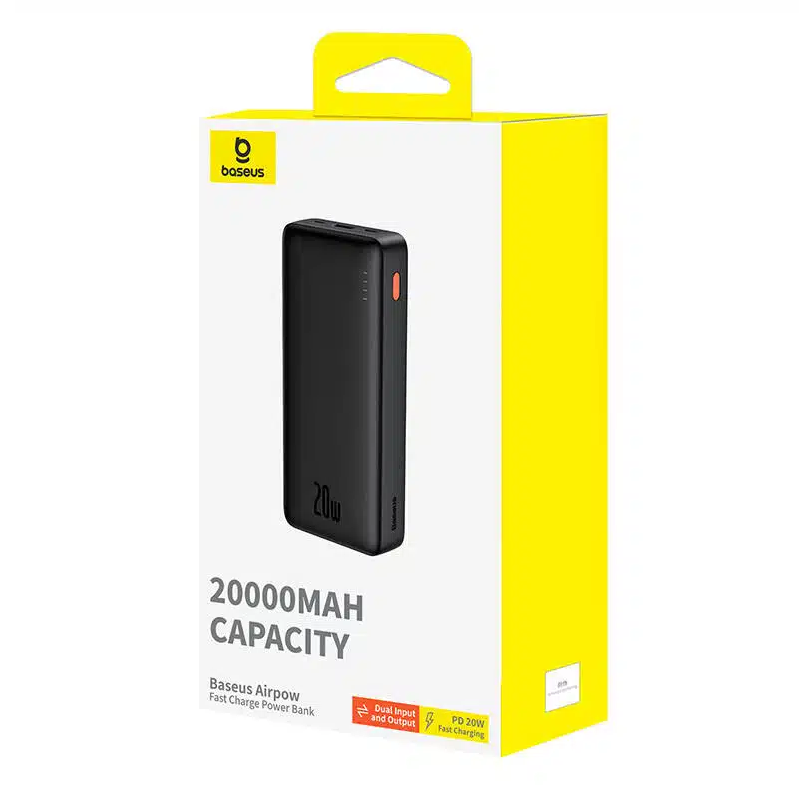 Baseus Airpow 20000mAh 20W Powebank (μαύρο) Baseus