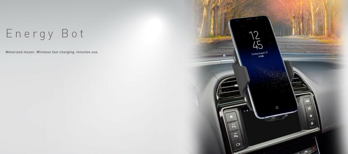 Tellur Fast Wireless Car Charger & Motorized Mount Βάση ασύρματης φόρτισης & Ασύρματος ταχυφορτιστής αυτοκινήτου κατάλληλος για Smartphone (Black)