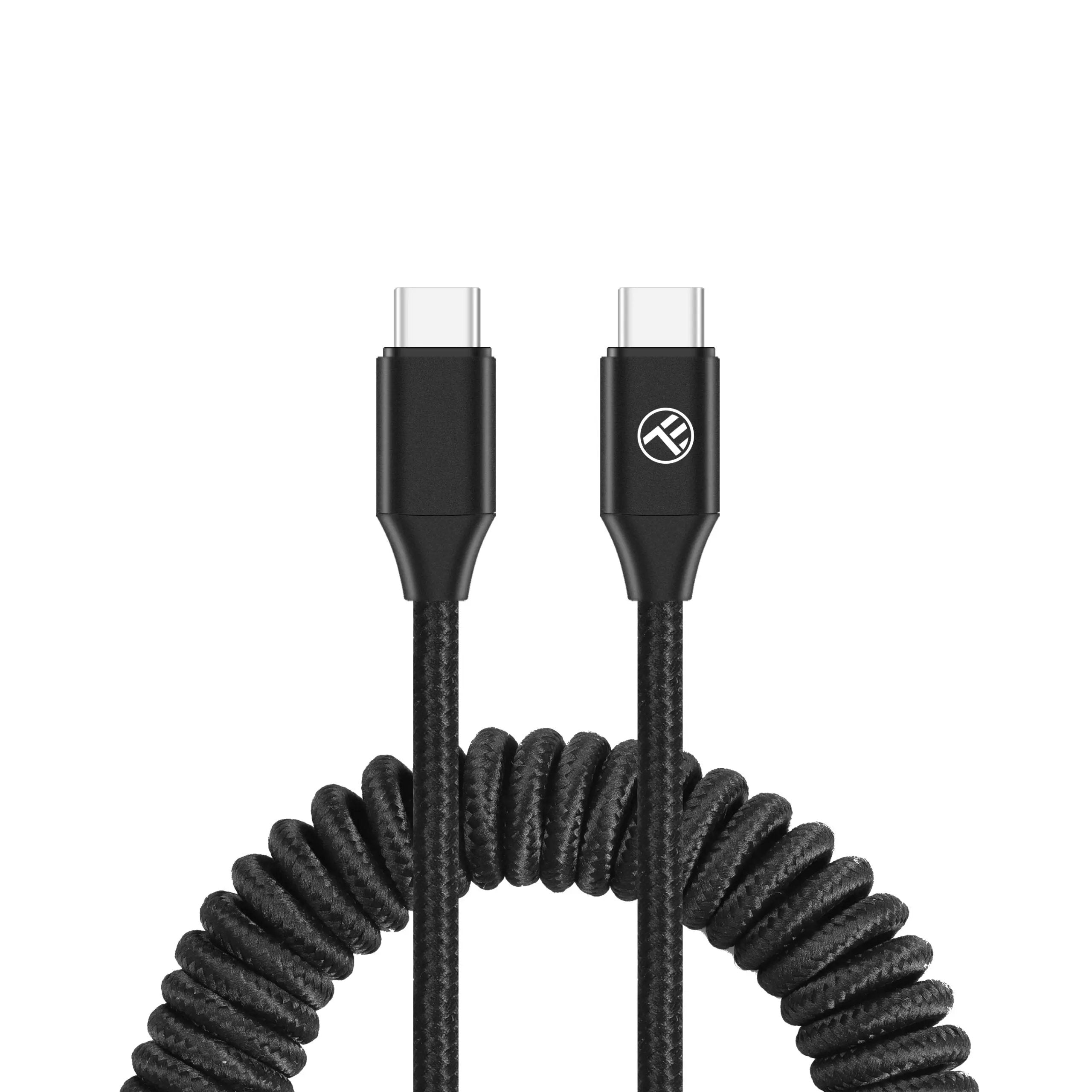 Καλώδιο φόρτισης και δεδομένων Tellur USB-C σε USB-C PD60W – επεκτάσιμο έως 1,8 μέτρα σε μαύρο χρώμα – PhoneBazaar