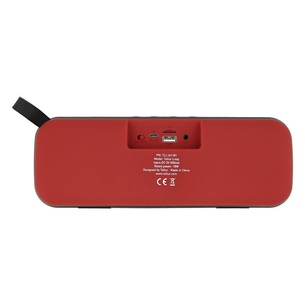 Tellur Loop Bluetooth Speaker 10W, red