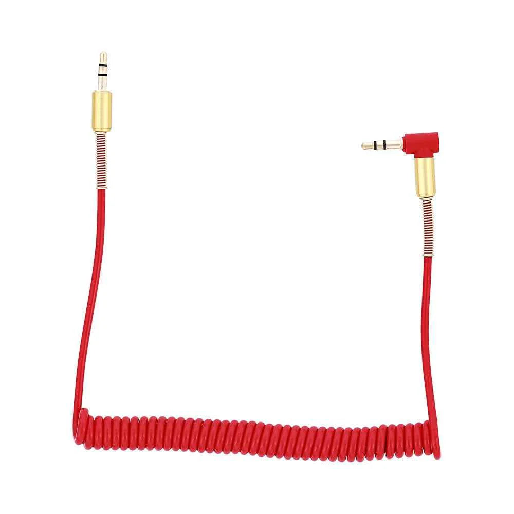Tellur Αναδιπλούμενο 3.5 mm AUX Καλώδιο Stretch – Μαύρο / Κόκκινο