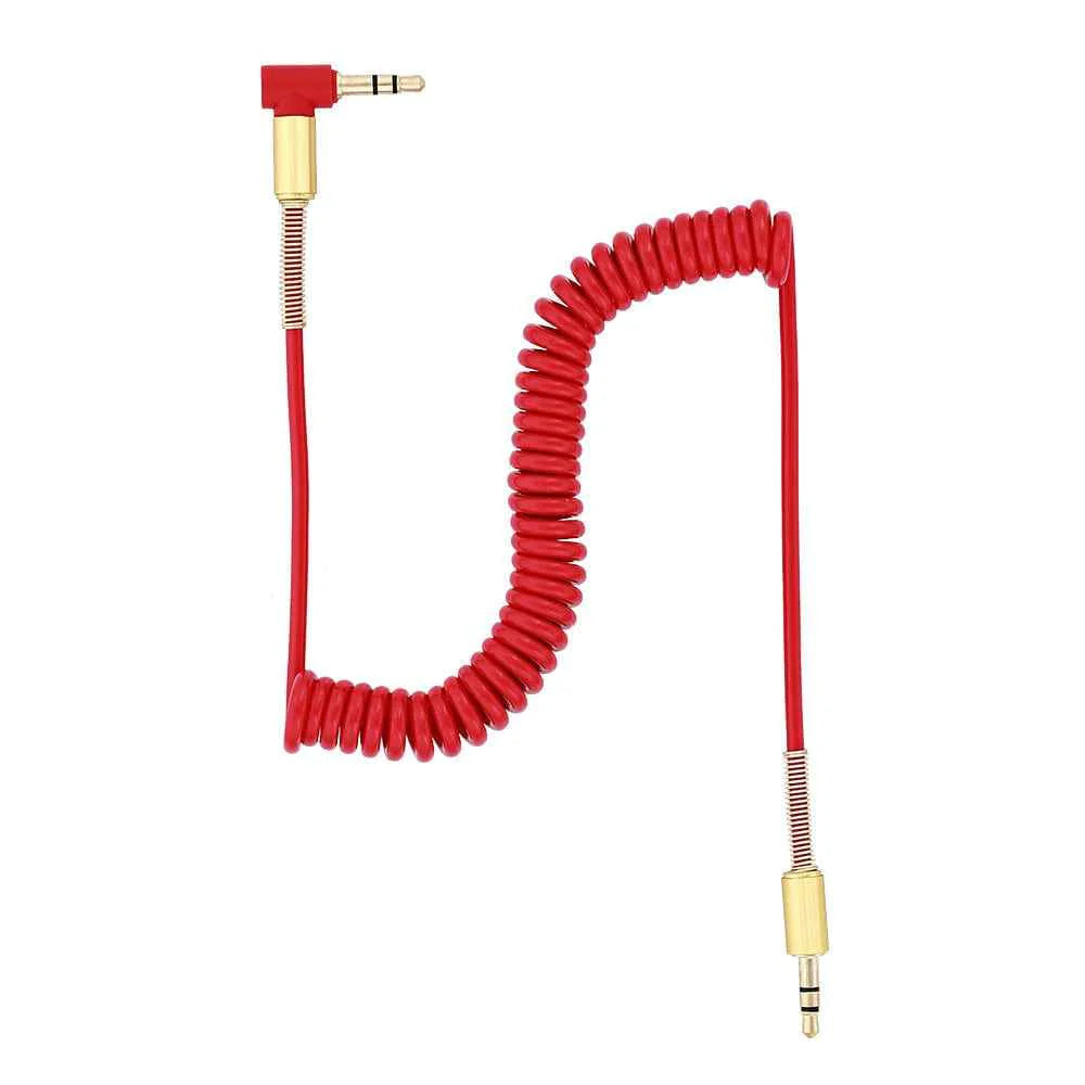Tellur Αναδιπλούμενο 3.5 mm AUX Καλώδιο Stretch – Μαύρο / Κόκκινο