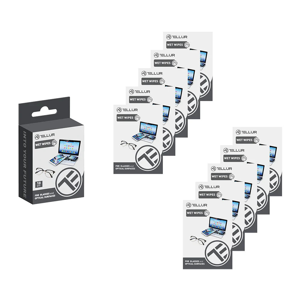 Tellur Wet Wipes - Υγρά μαντηλάκια για καθαρισμό οπτικών επιφανειών