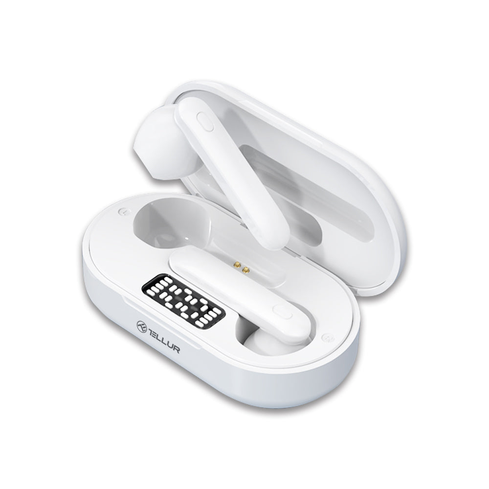 Tellur Flip Bluetooth True Wireless Headphones Ασύρματα Ακουστικά Bluetooth TWS – White