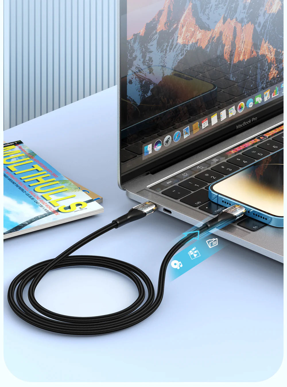 Tellur - Speedster - Type-C to Lightning Cable 3A - Black