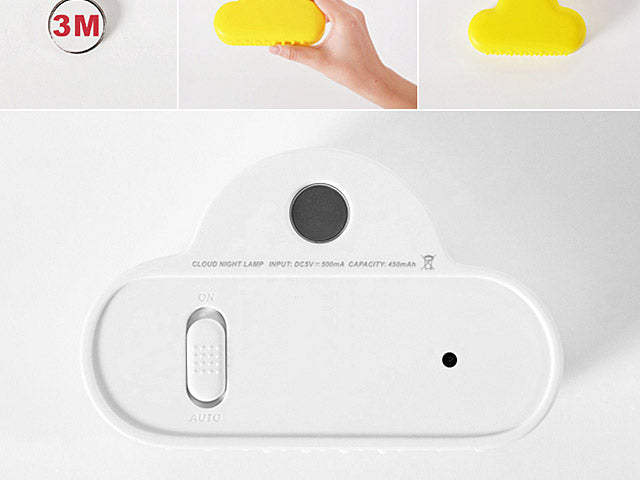 Designnest® NightLamp Cloud |MUID| Φωτάκι νυκτός συννεφάκι με ηχητική ενεργοποίηση (κίτρινο)