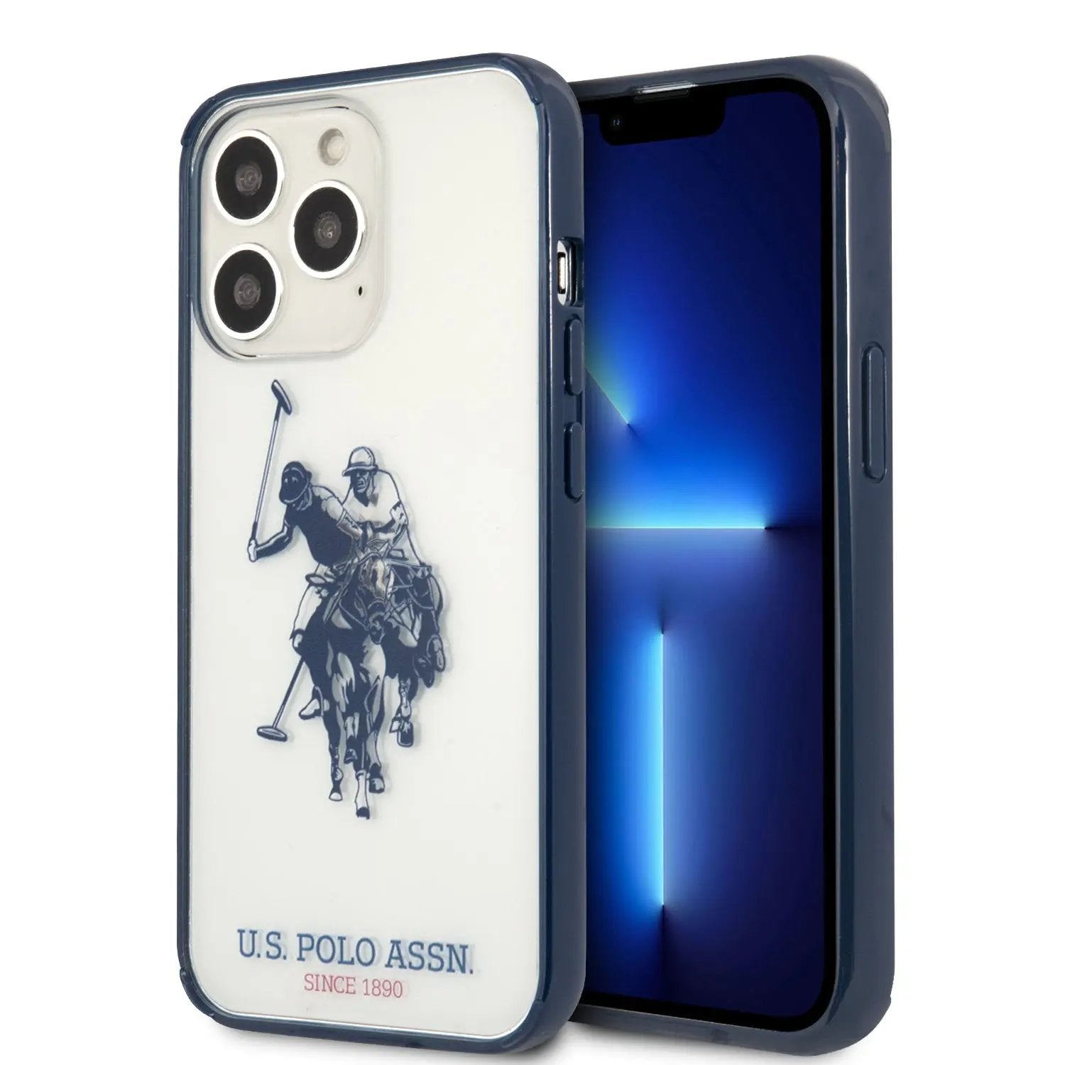 U.S. Polo Assn. “Horse Logo Collection” Ανθεκτική θήκη προστασίας από πολυκαρβονικό – iPhone 13 Pro (Navy/Clear – USHCP13LHHRSB) – PhoneBazaar