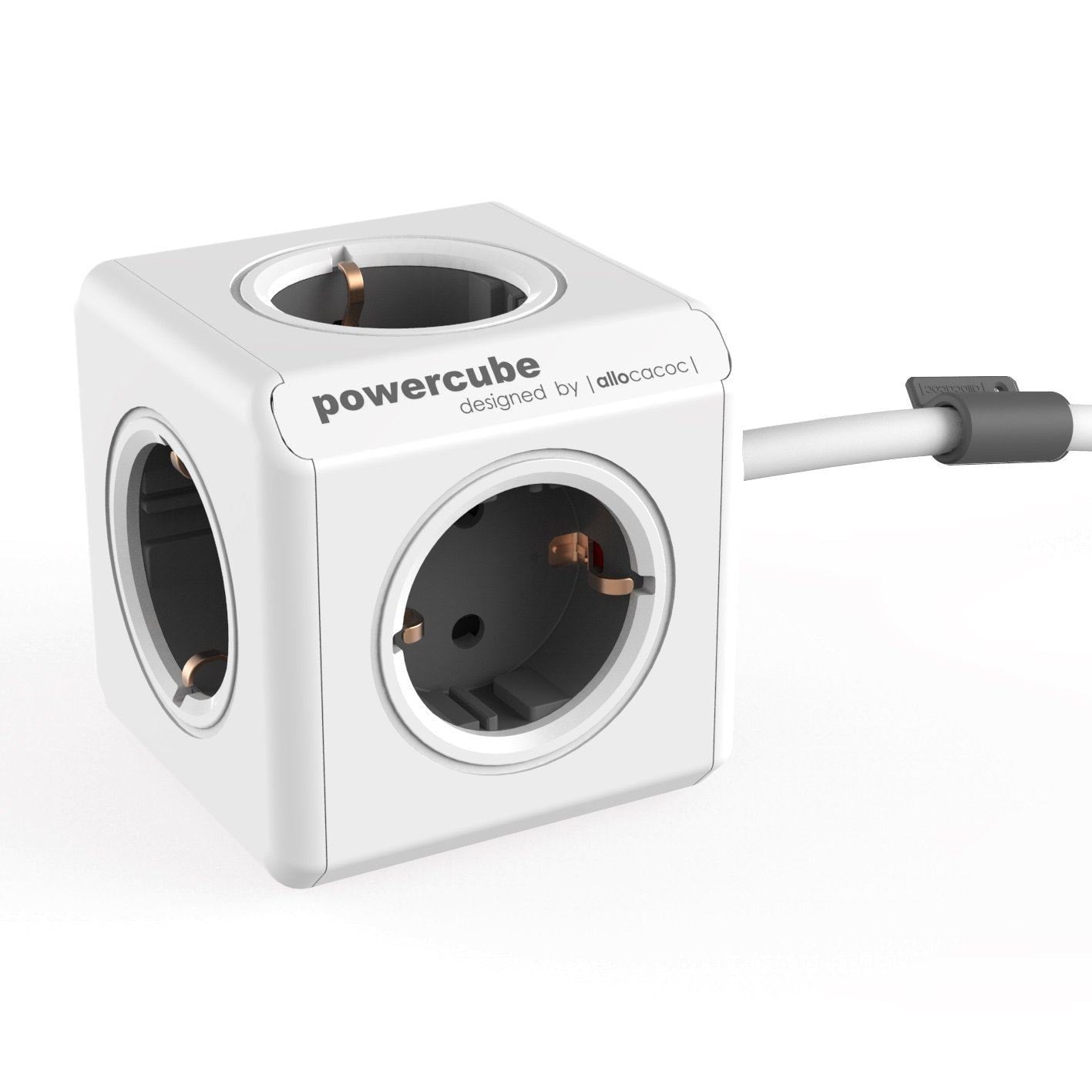 Allocacoc® Powercube | Extended| Πολύπριζο 5 Θέσεων – Γκρι – 1306Gy/Deexpc – Θήκη για κινητό από το PhoneBazaar.gr