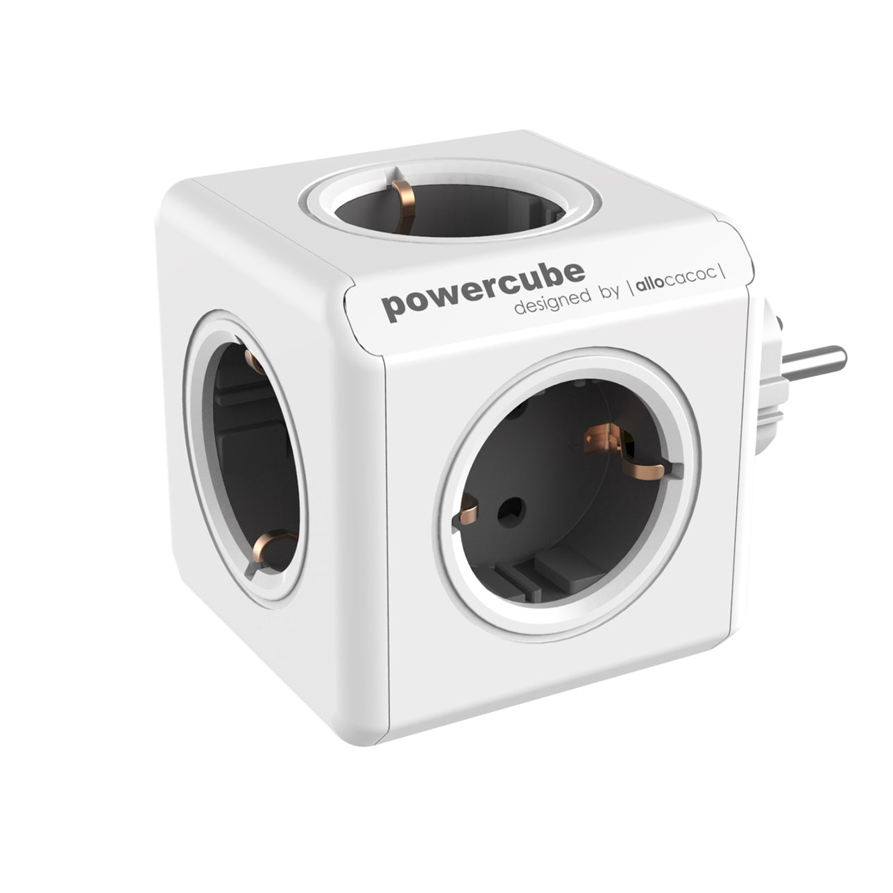 Allocacoc® Powercube |Original| Πολύπριζο 5 Θέσεων – Γκρι – 1100Gy/Deorpc – Θήκη για κινητό από το PhoneBazaar.gr