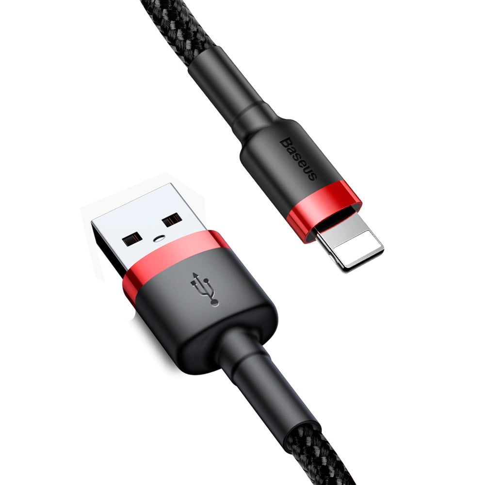 Καλώδιο Baseus Cafule Usb-a Σε Lightning 1m 2.4a – Μαύρο Και Κόκκινο