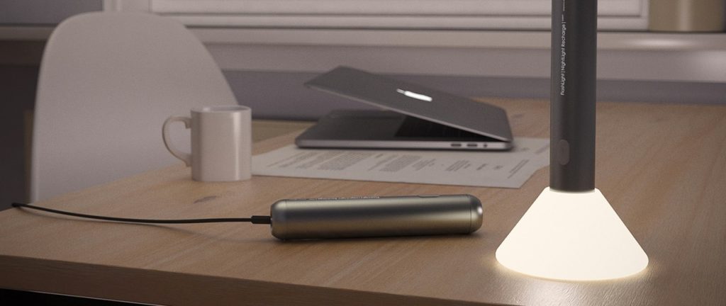 Designnest® FlashLight |NightLight Recharge| Επαναφορτιζόμενος Φακός LED (Silver - Cool White 6500K)