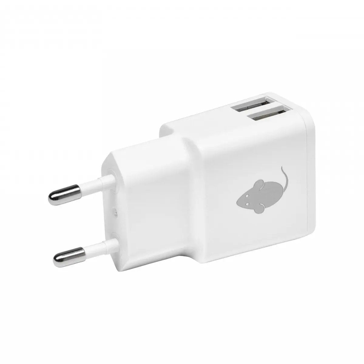Wall Adapter Dual USB-A Οικιακός φορτιστής 2,4A GreenMouse σε λευκό χρώμα για 46956552 – PhoneBazaar