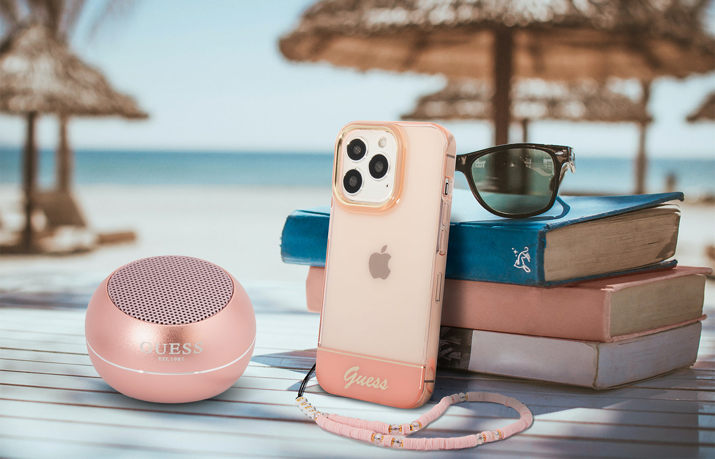 Guess Mini Φορητό Αλουμινένιο Ηχείο Bluetooth 3W με 4 ώρες αυτονομία (χρυσό)