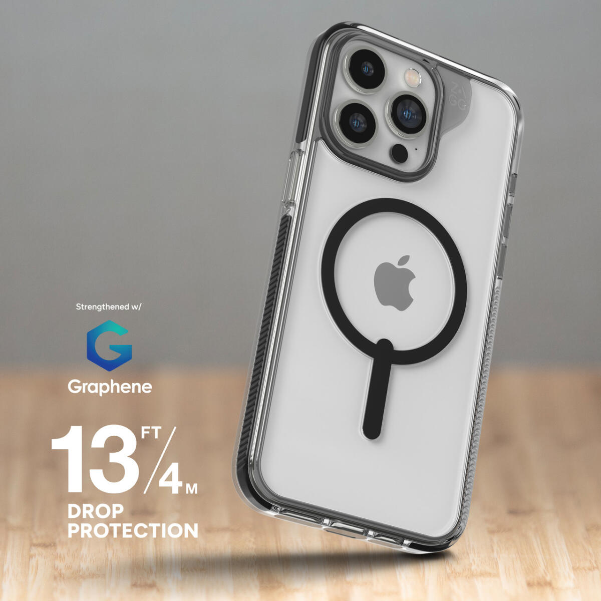 Zagg Santa Cruz Snap Θήκη προστασίας που αντέχει σε πτώσεις έως 4 μέτρα – iPhone 15 Pro Max (Clear/Black)