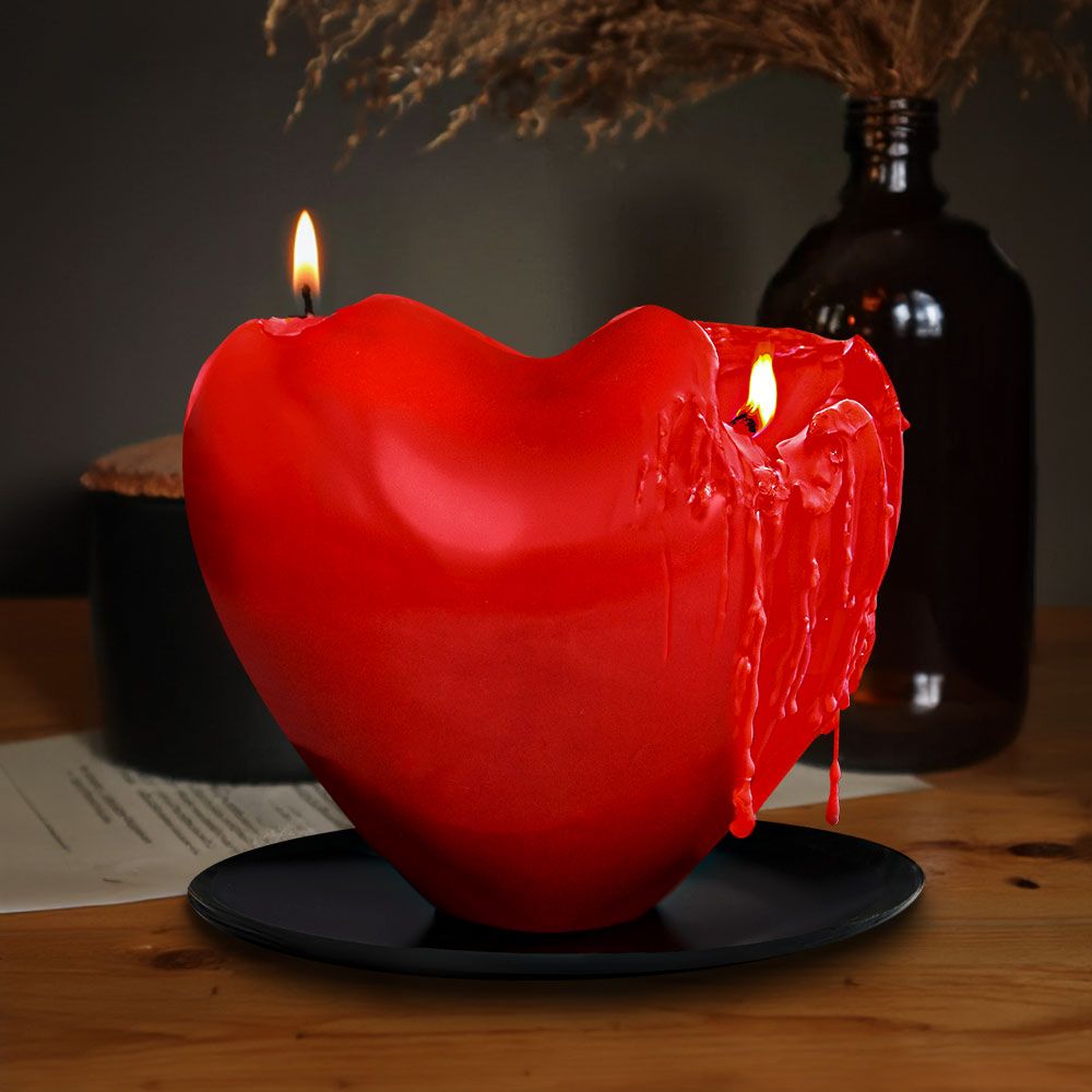 Melting Heart Candle – Αρωματικό Κερί Καρδιάς με Άρωμα Τριαντάφυλλο