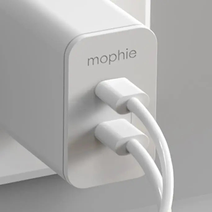 Mophie Speedport 45W 2xUSB-C GaN Fast Wall Charger Οικιακός φορτιστής ταχείας φόρτισης ισχύος 45W (λευκός) (409909299)