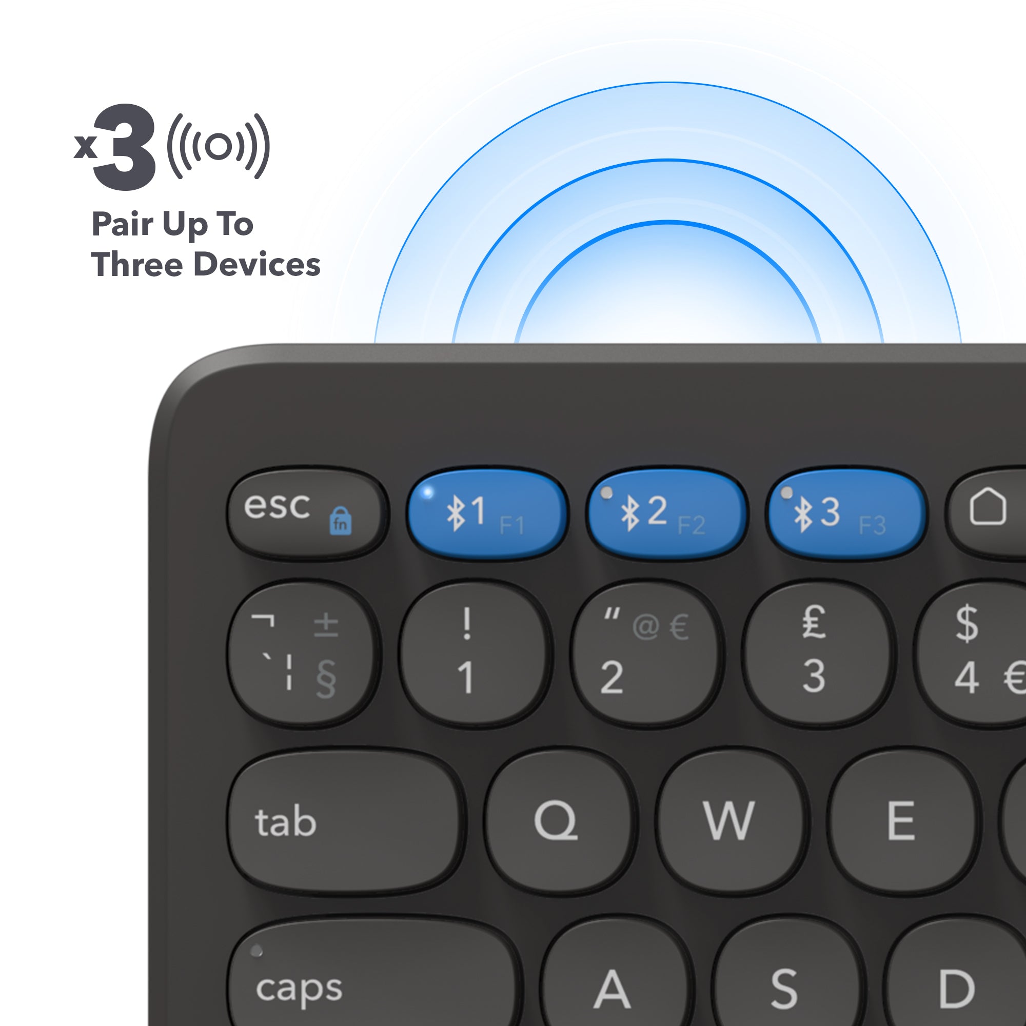 Zagg Ασύρματο Mid-Sized Πληκτρολόγιο Pro Keyboard 15 (2023) με ασύρματη φόρτιση σε μαύρο/γκρι χρώμα (UK Layout) - 103211034